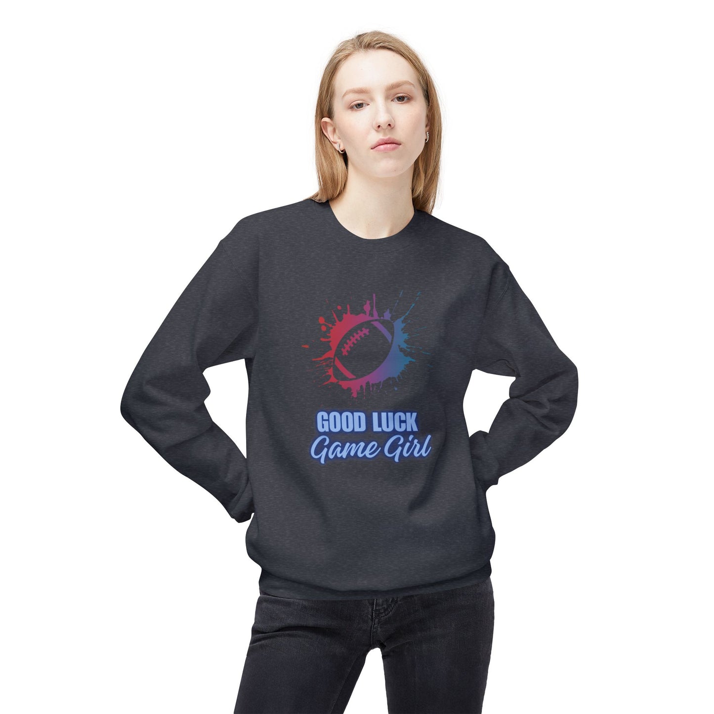 Game Girl Unisex Midweight Softstyle Fleece Crewneck Sweatshirt