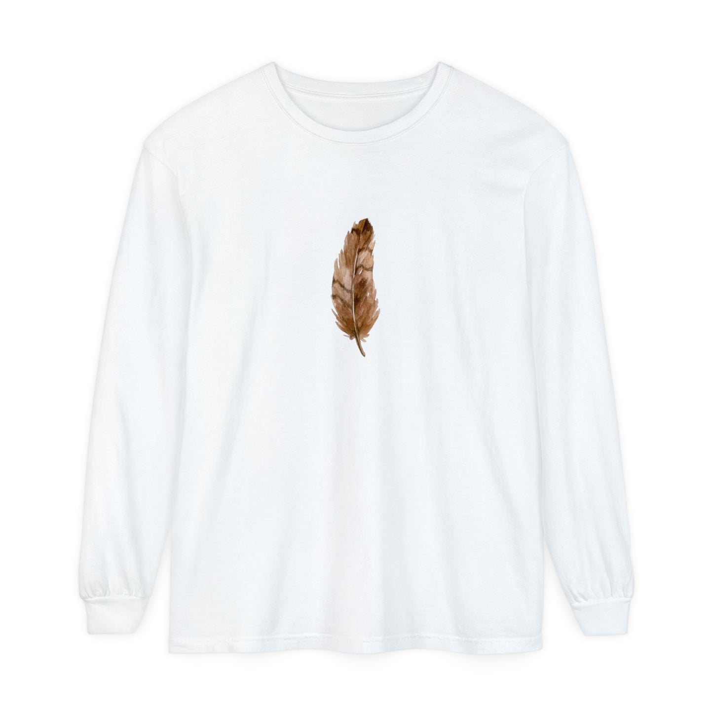 Hawk Feather Unisex Garment-dyed Long Sleeve T-Shirt