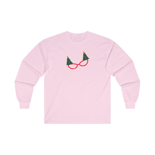 Cat Eye Christmas Unisex Ultra Cotton Long Sleeve Tee