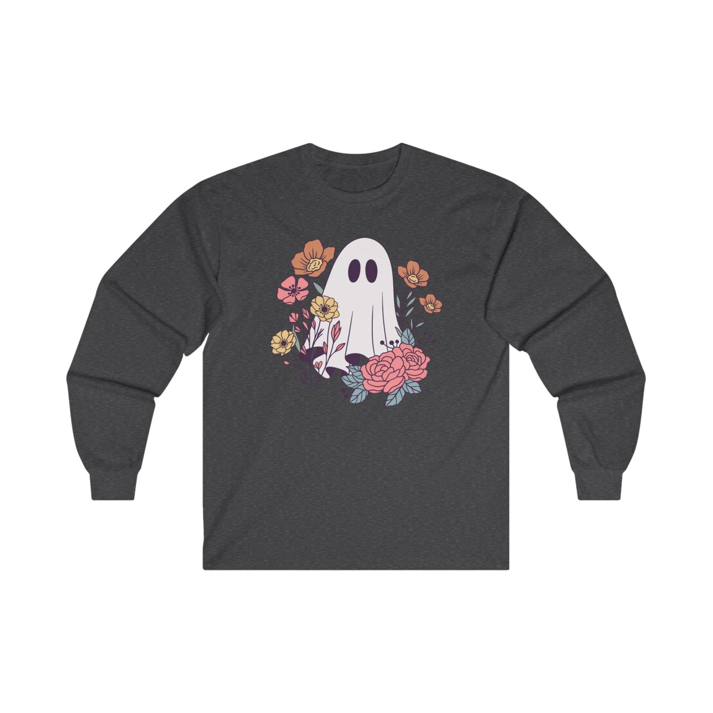 Boo Flowers Retro Unisex Ultra Cotton Long Sleeve Tee