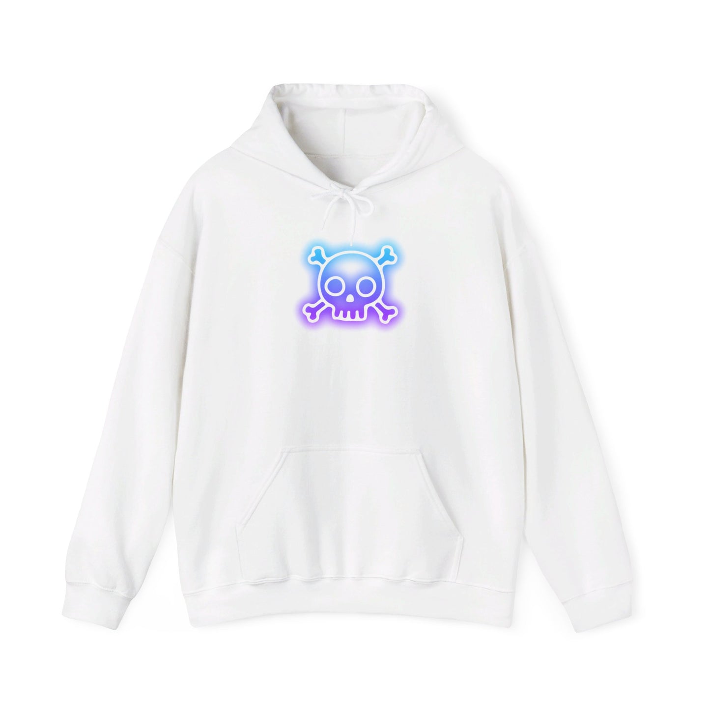 Neon Skull Crossbones Unisex Heavy Blend™ Hooded Sweatshirt