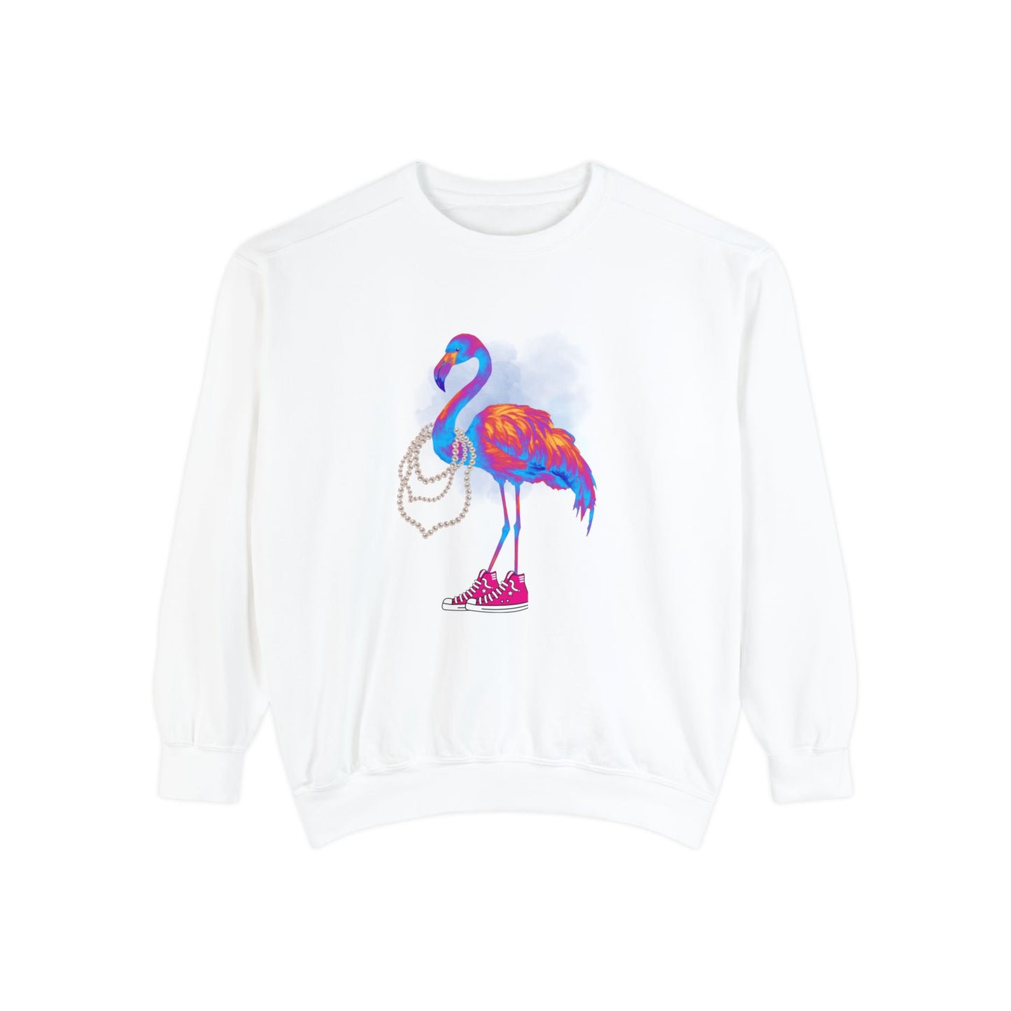 Harris Walz Bright HW Flamingo Unisex Garment-Dyed Sweatshirt