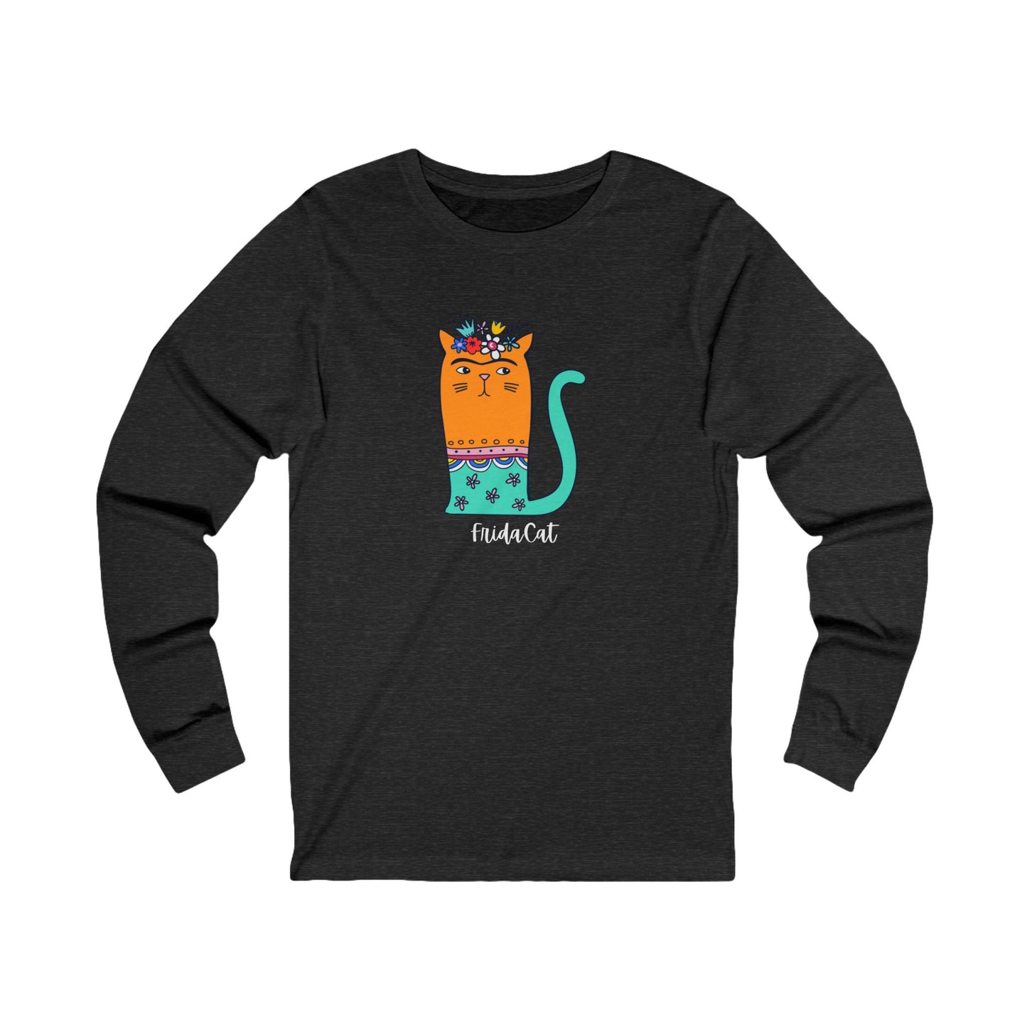 Frida Cat Unisex Jersey Long Sleeve Tee