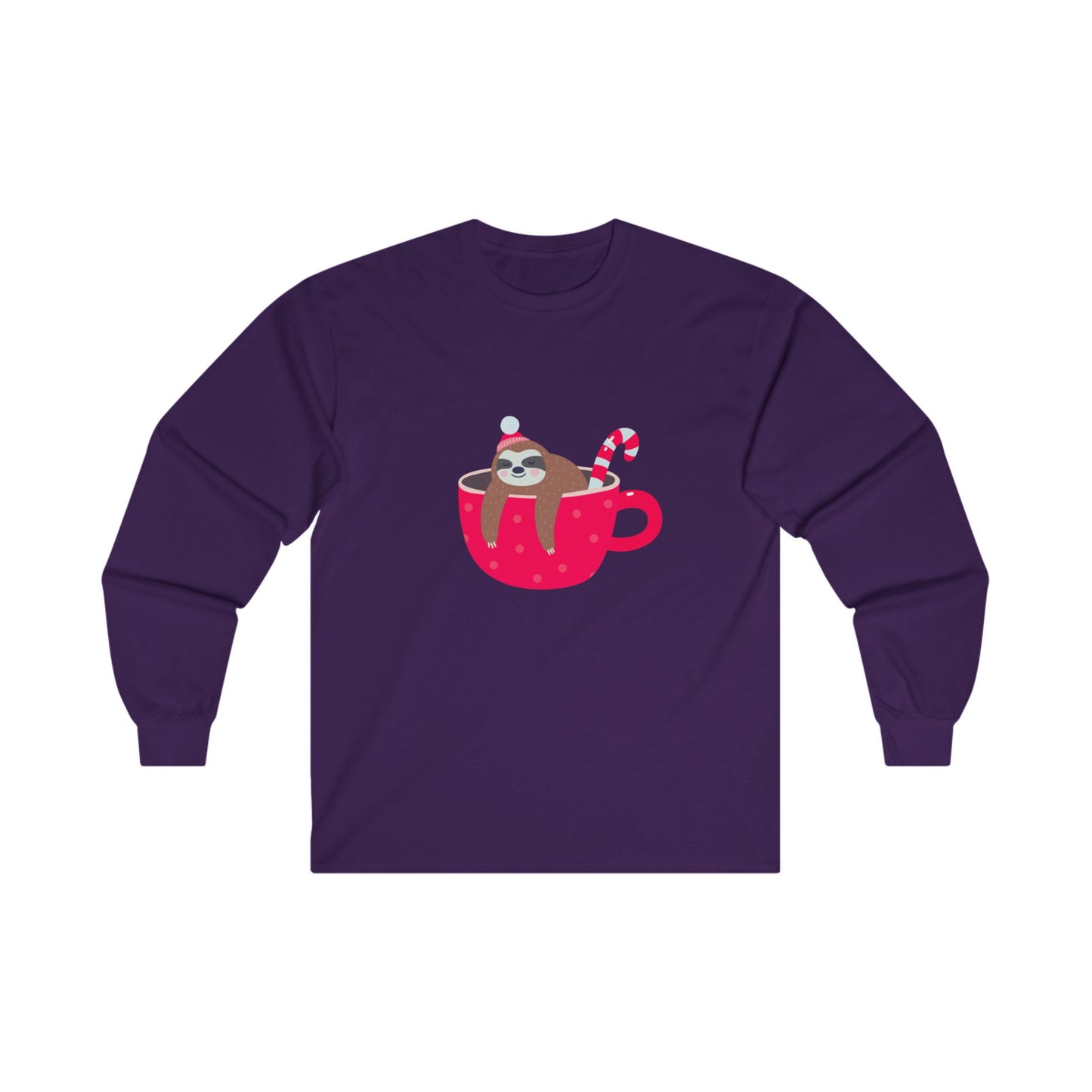 Pink Sloth Cocoa Unisex Ultra Cotton Long Sleeve Tee