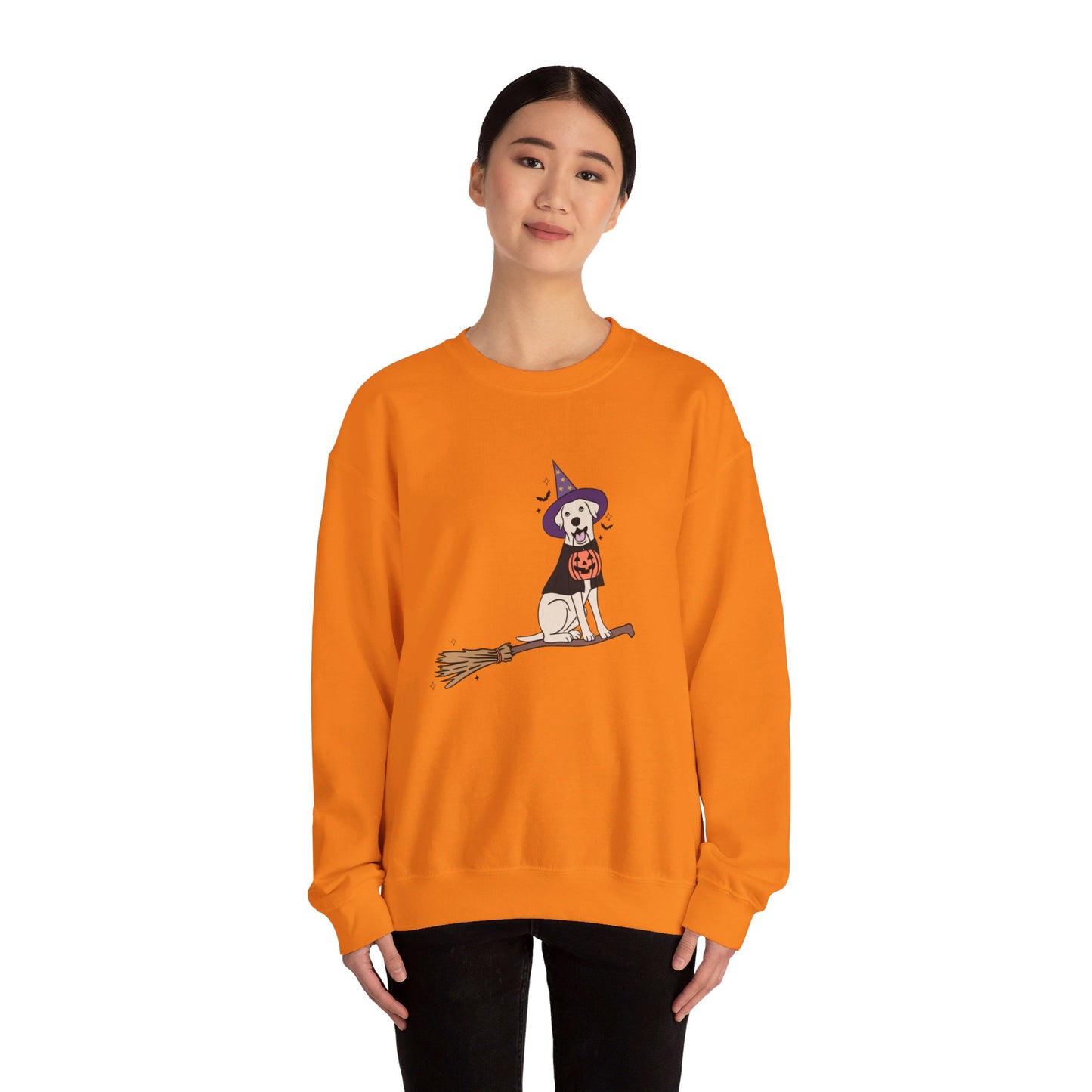 Retriever Witch Unisex Heavy Blend™ Crewneck Sweatshirt