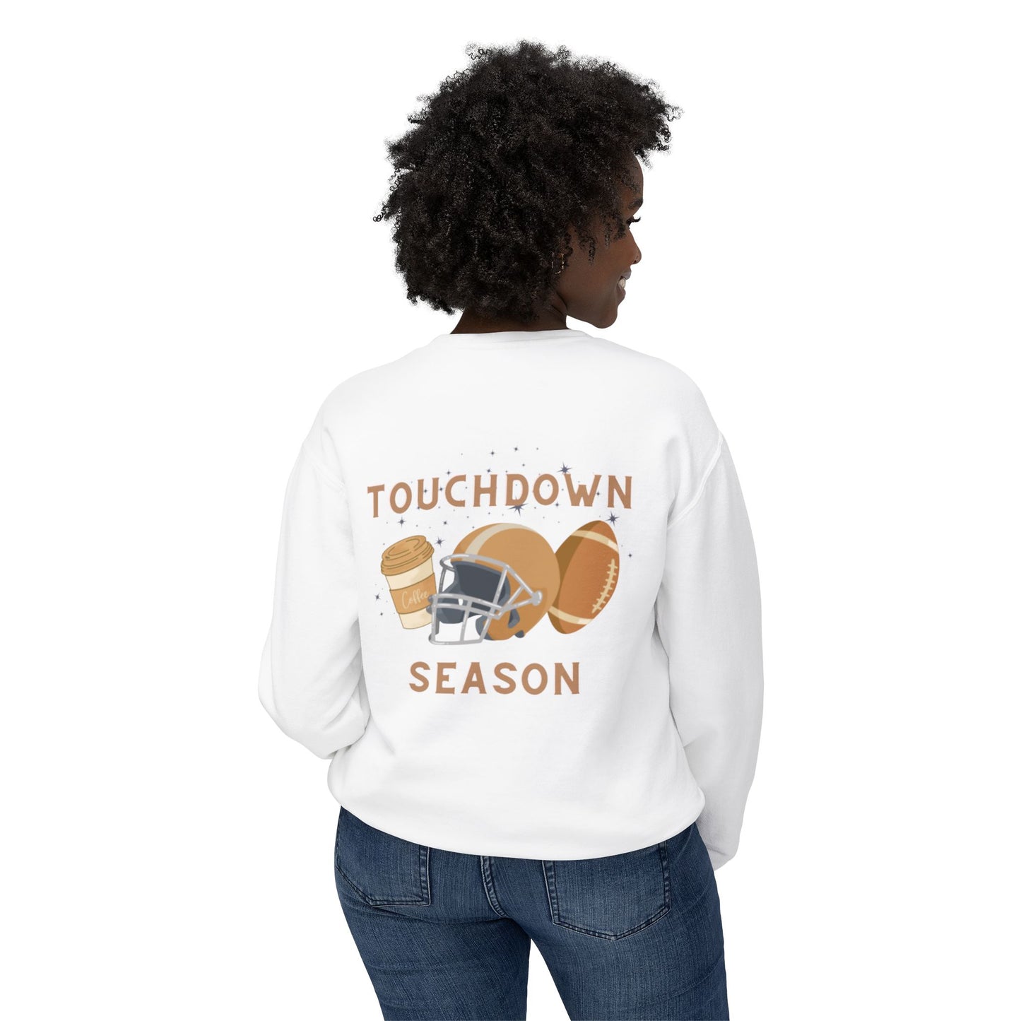 Touchdown Season Football Unisex Lightweight Crewneck Sweatshirt