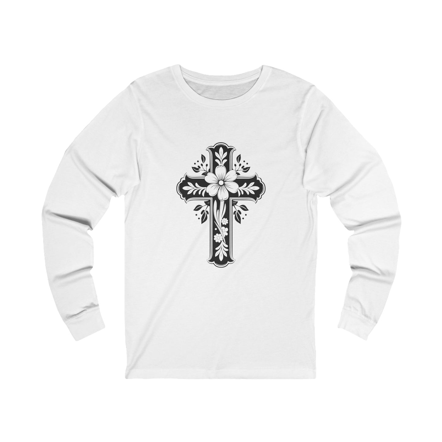 Scroll Cross Unisex Jersey Long Sleeve Tee