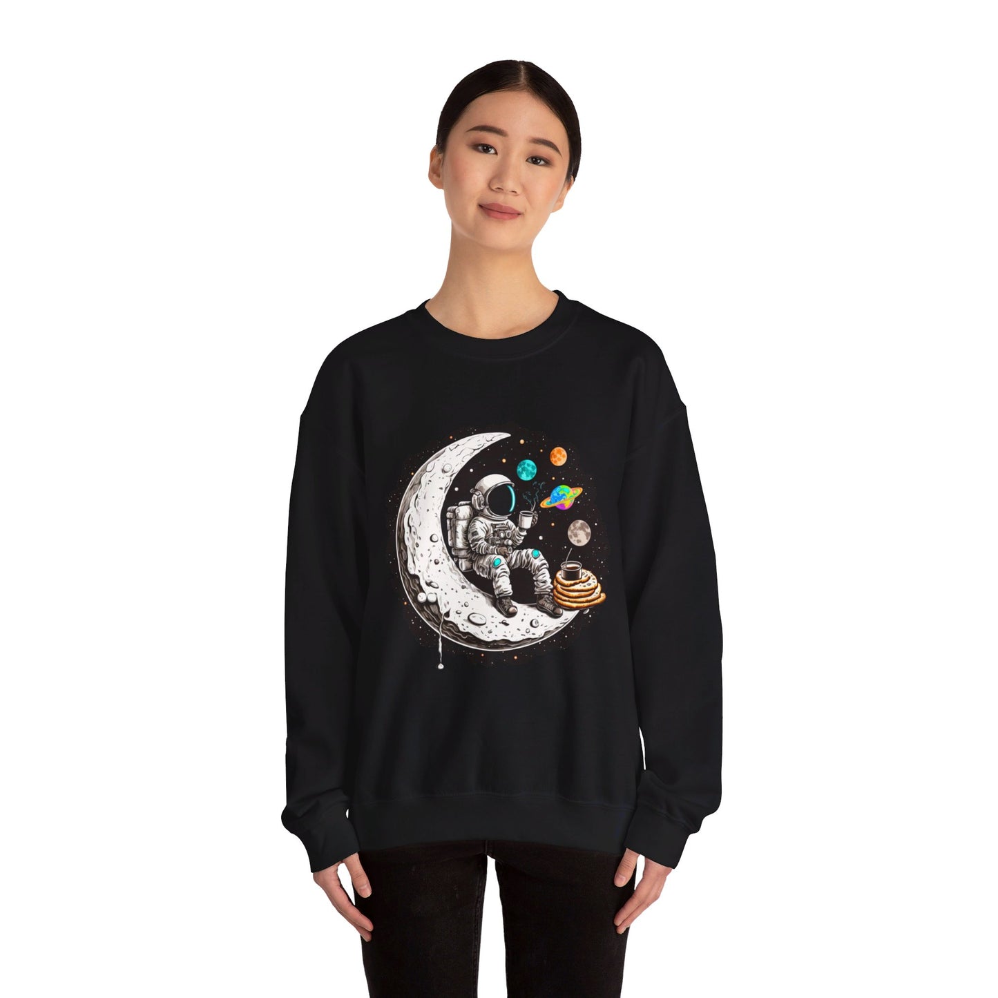 Waffles in Space Unisex Heavy Blend™ Crewneck Sweatshirt