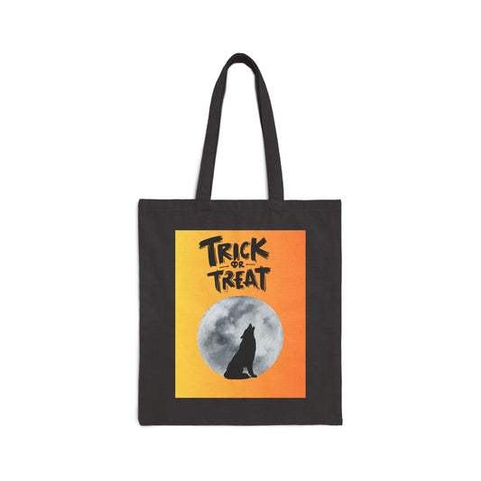 Howlin Trick or Treat Cotton Canvas Tote Bag