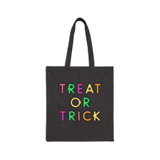 Treat or Trick Cotton Canvas Tote Bag