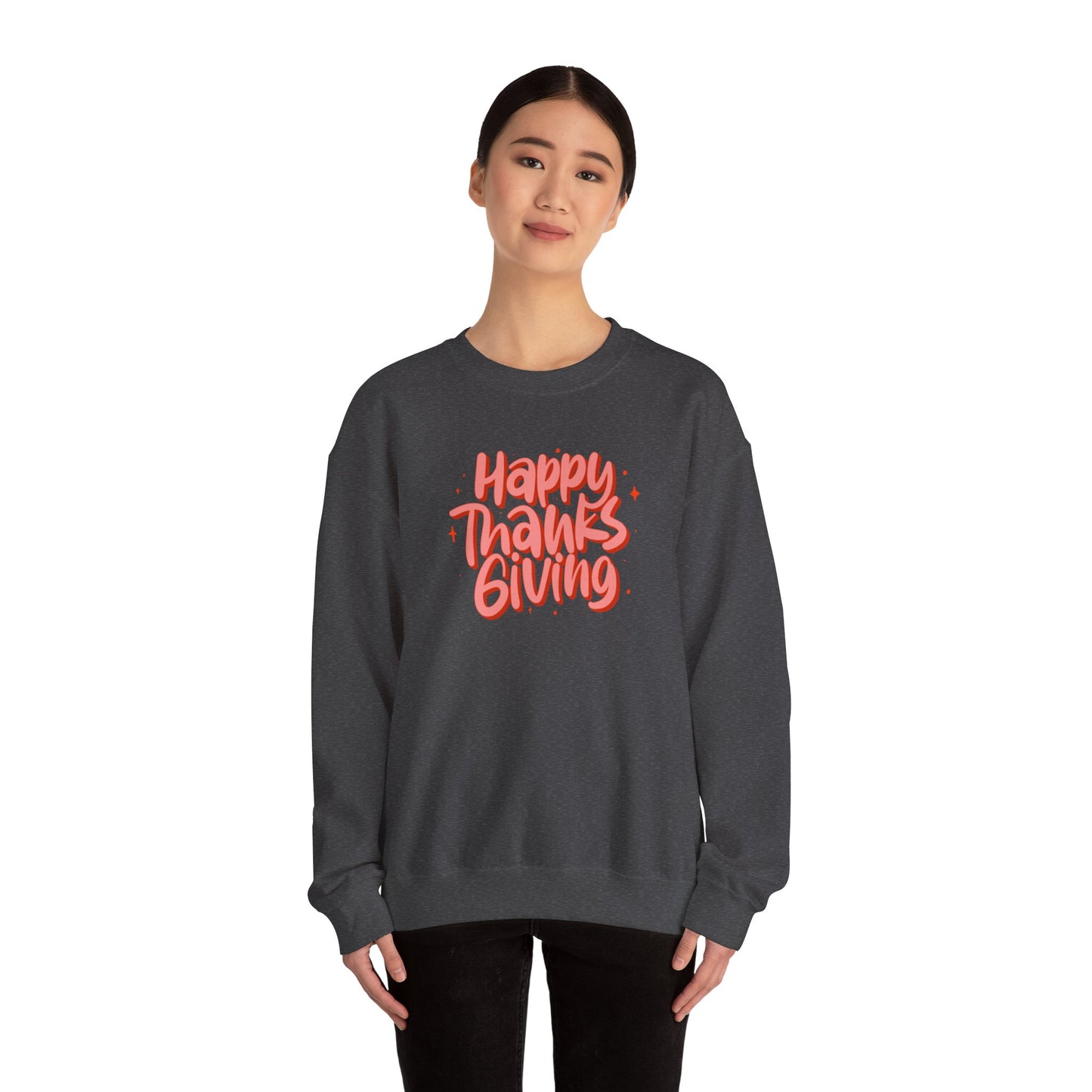 Happy Thanks Unisex Heavy Blend™ Crewneck Sweatshirt