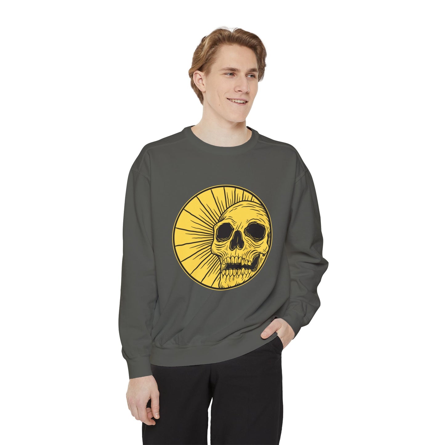 Sonshine Skull Unisex Garment-Dyed Sweatshirt