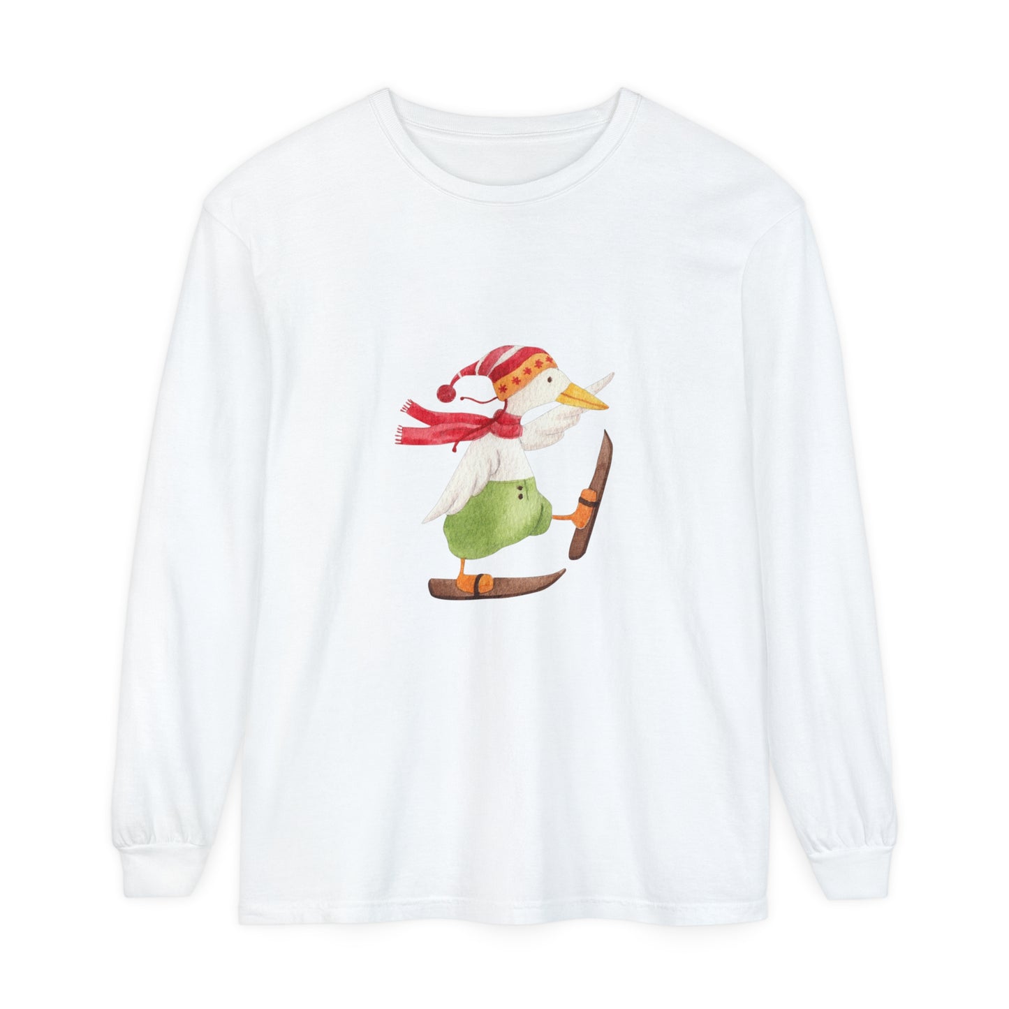 Ski Duck Unisex Garment-dyed Long Sleeve T-Shirt