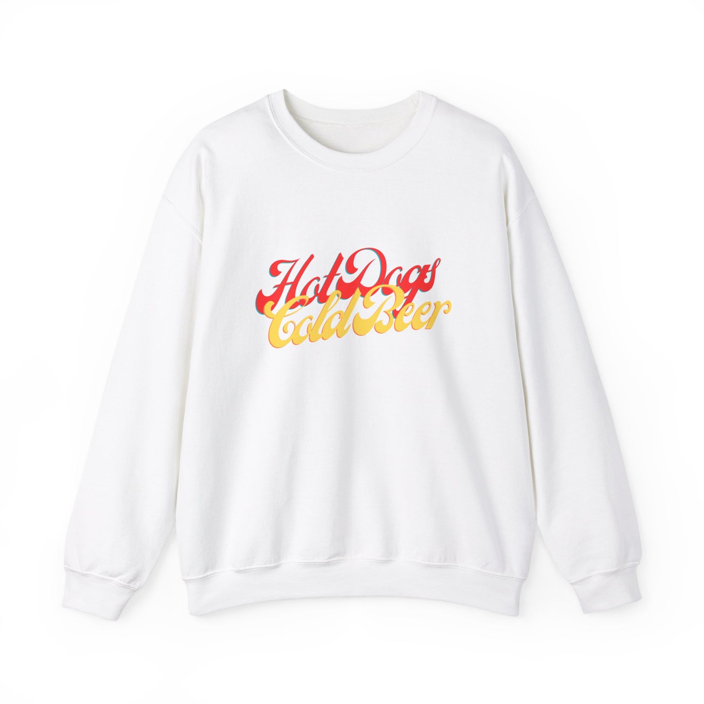 Hot Dogs Cold Beer Unisex Heavy Blend™ Crewneck Sweatshirt