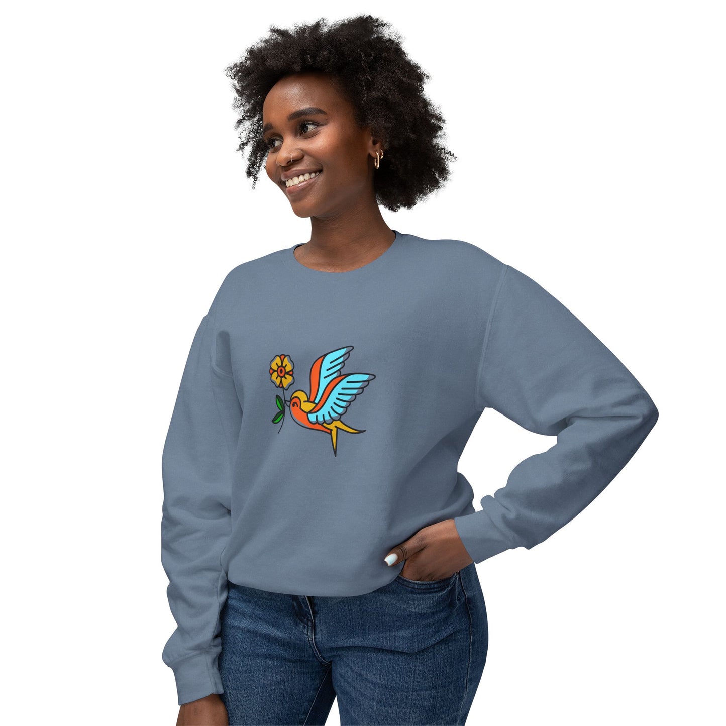 Sparrow Unisex Lightweight Crewneck Sweatshirt