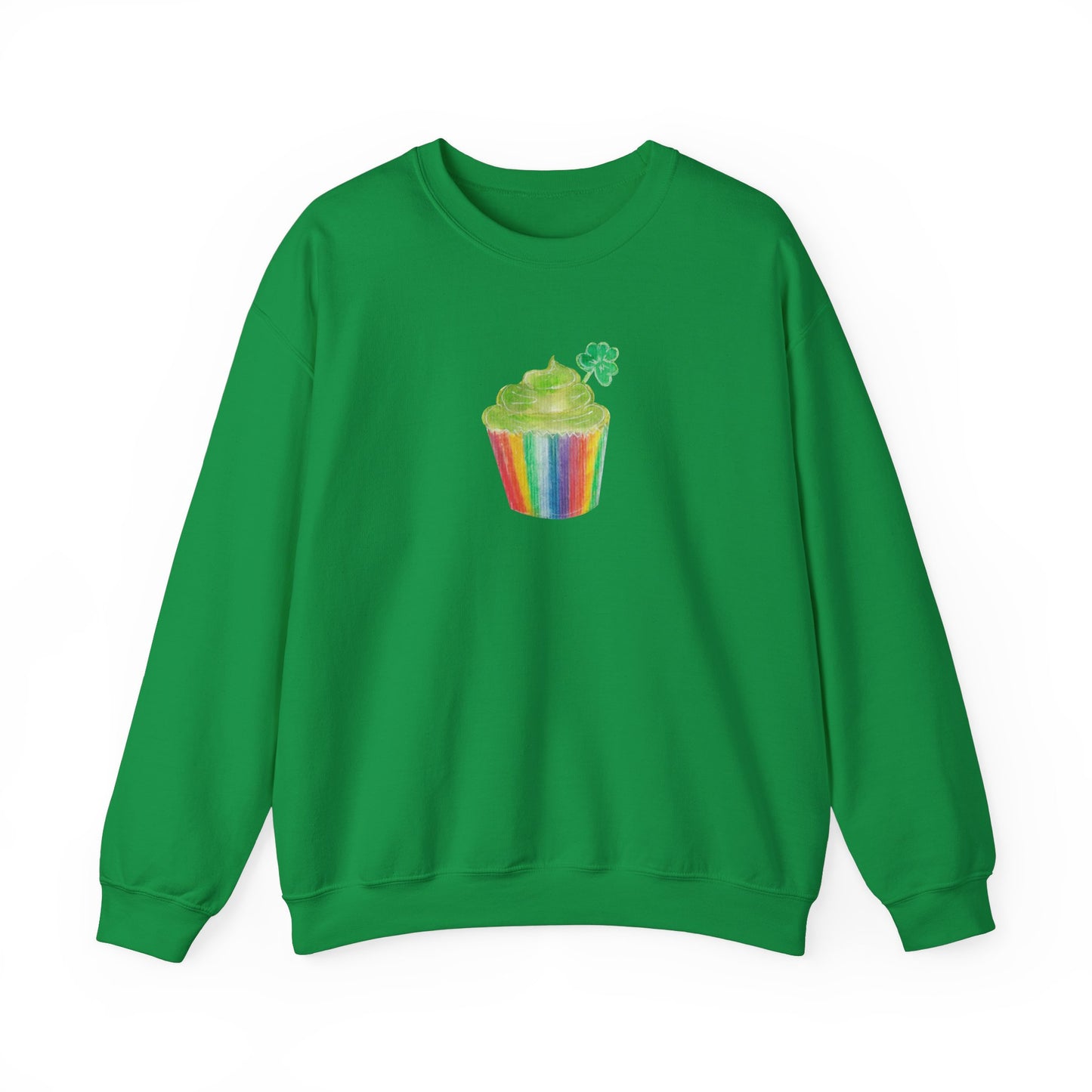 Rainbow Cupcake St Patrick’s Unisex Heavy Blend™ Crewneck Sweatshirt