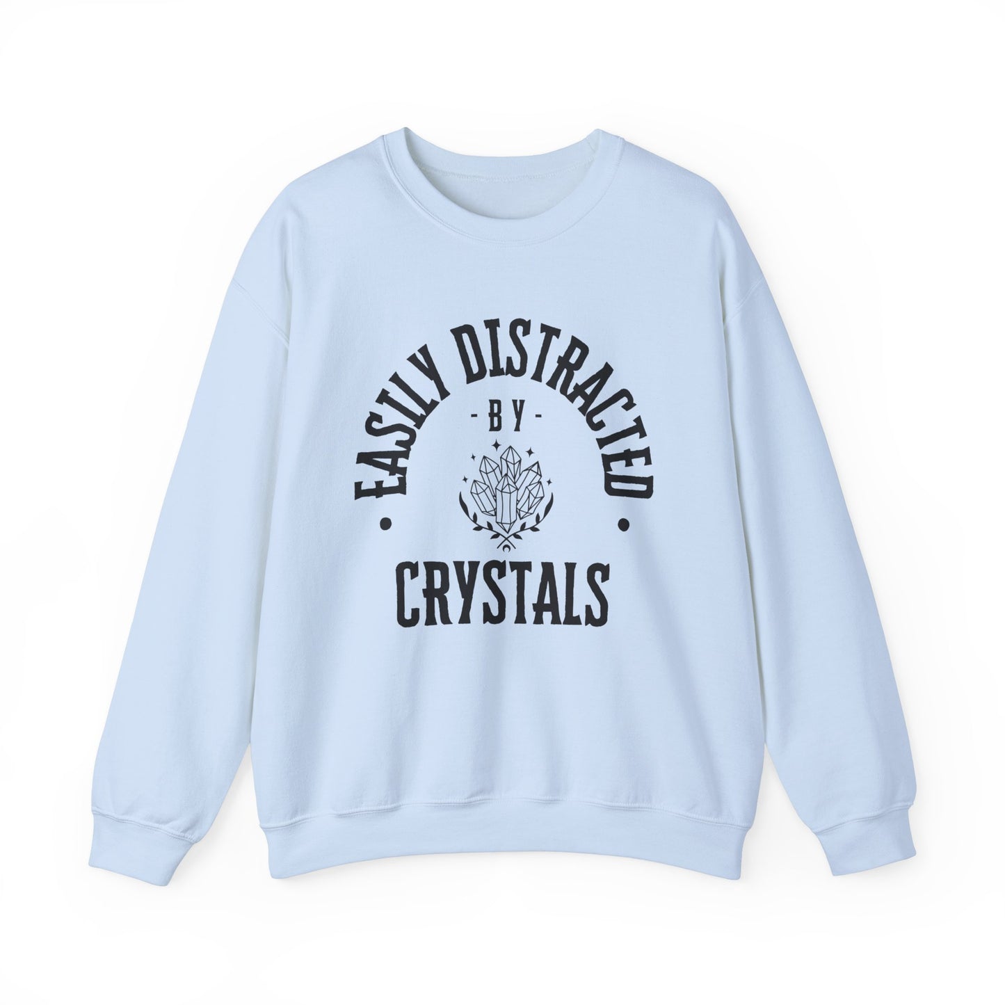 Easily Distracted by Crystals Unisex Heavy Blend™ Crewneck Sweatshirt