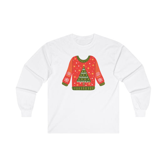 Tree Ugly Sweater Unisex Ultra Cotton Long Sleeve Tee