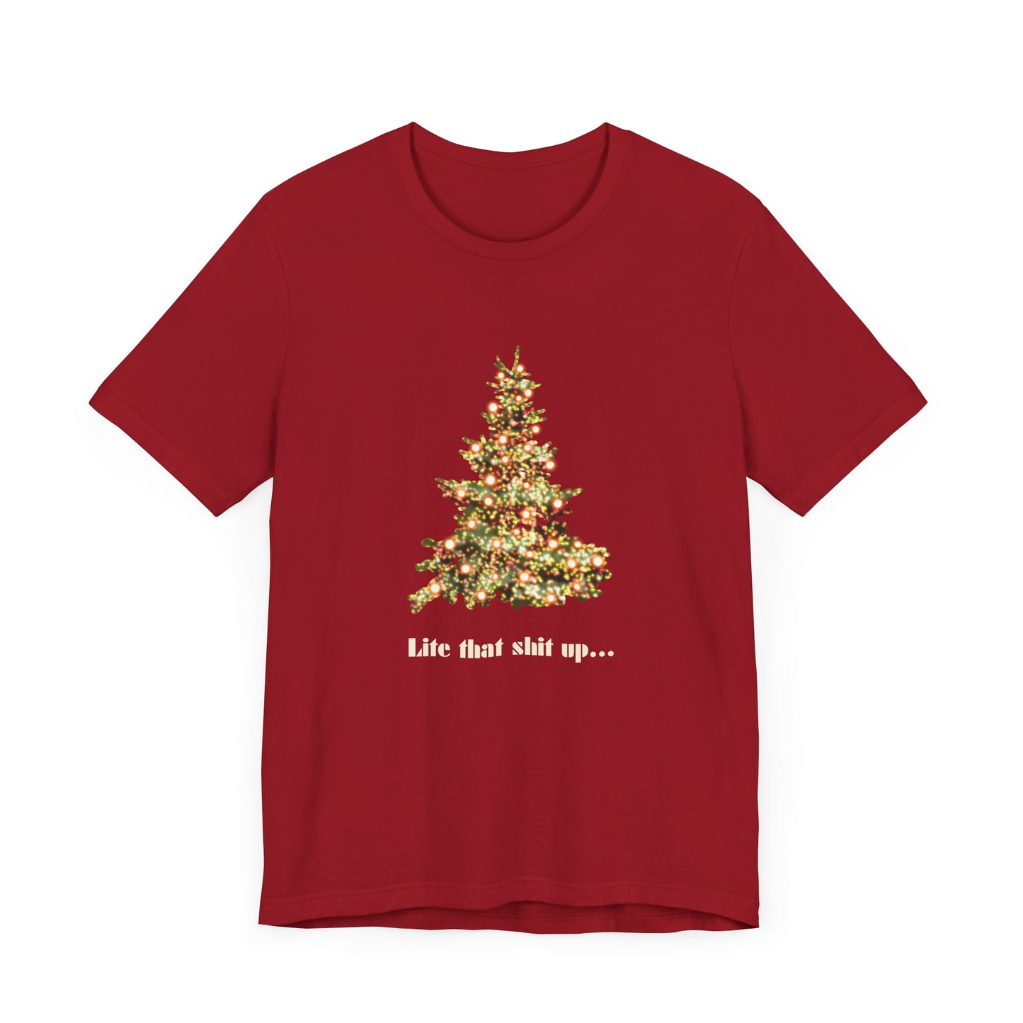 Lite Up Adult Christmas Unisex Jersey Short Sleeve Tee