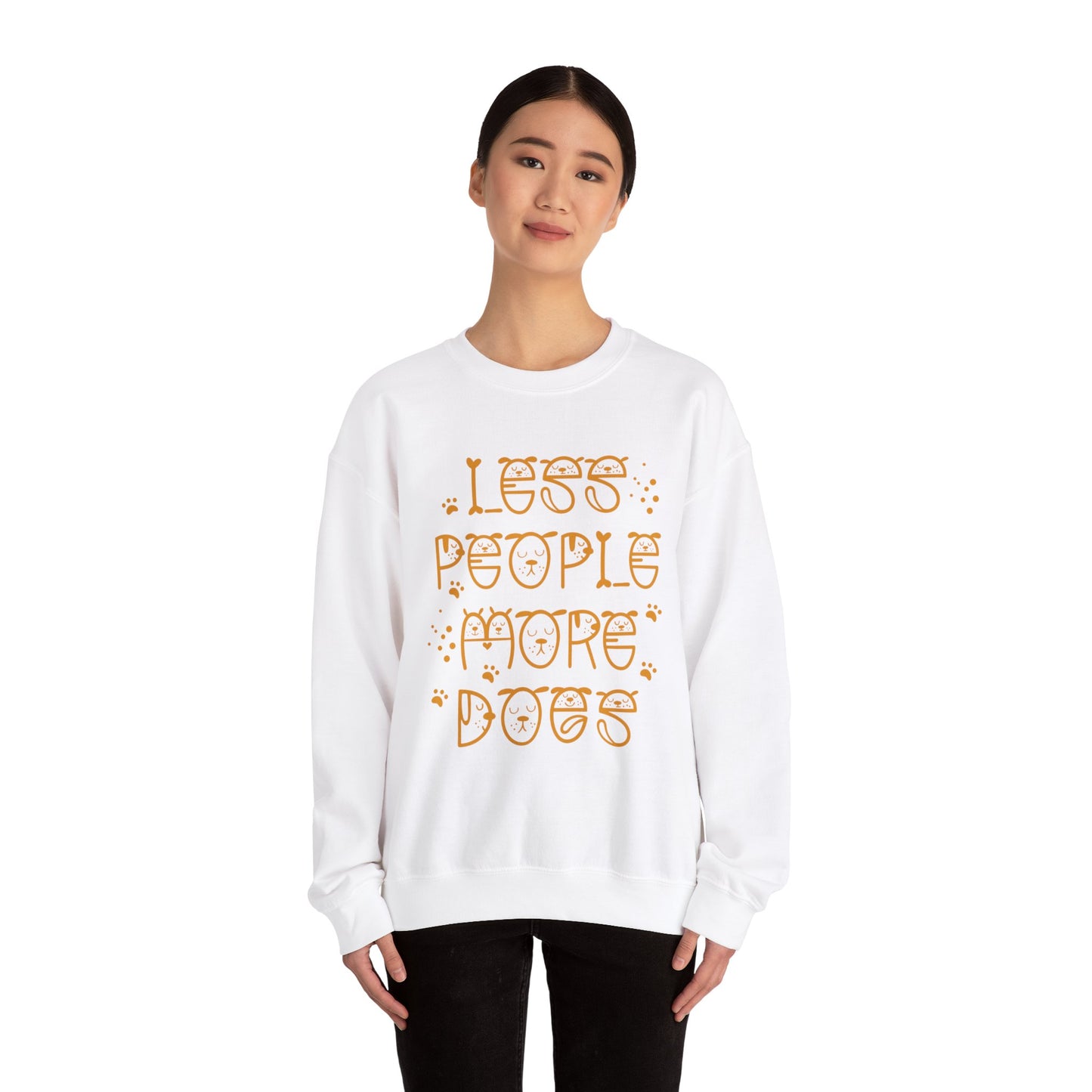 Less People More Dogs Unisex Heavy Blend™ Crewneck Sweatshirt