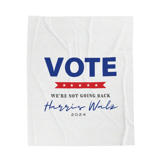 Vote 2024 Velveteen Plush Blanket