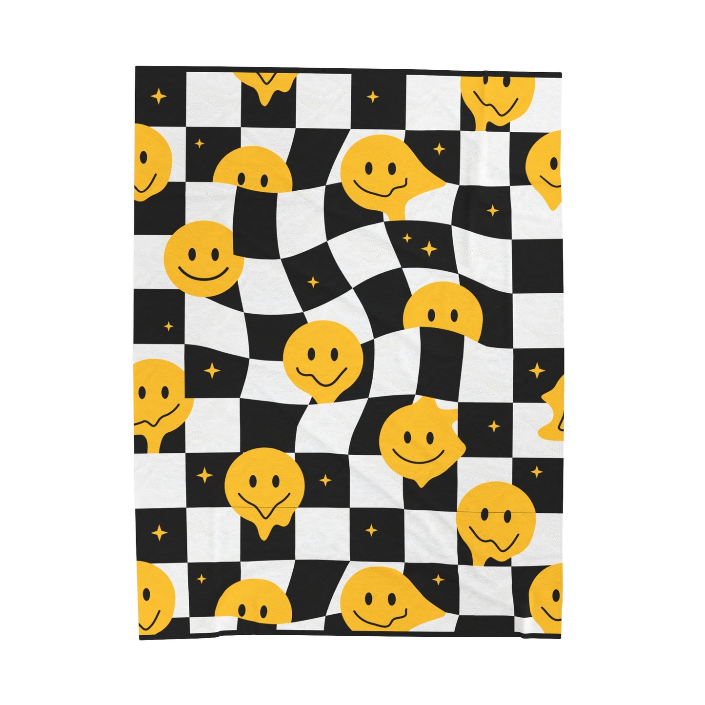 Smile Check Velveteen Plush Blanket