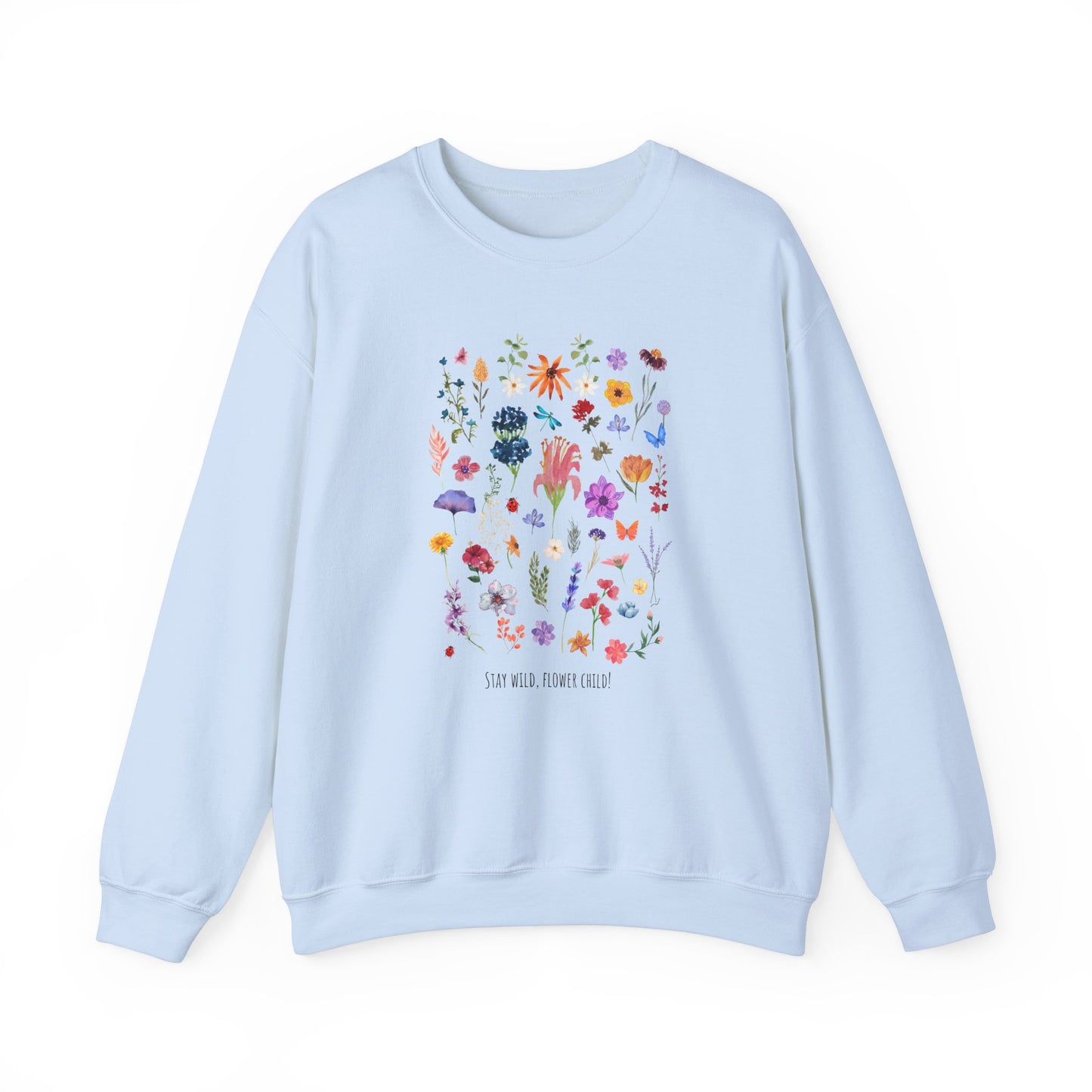 Stay Wild Flower Child Unisex Heavy Blend™ Crewneck Sweatshirt