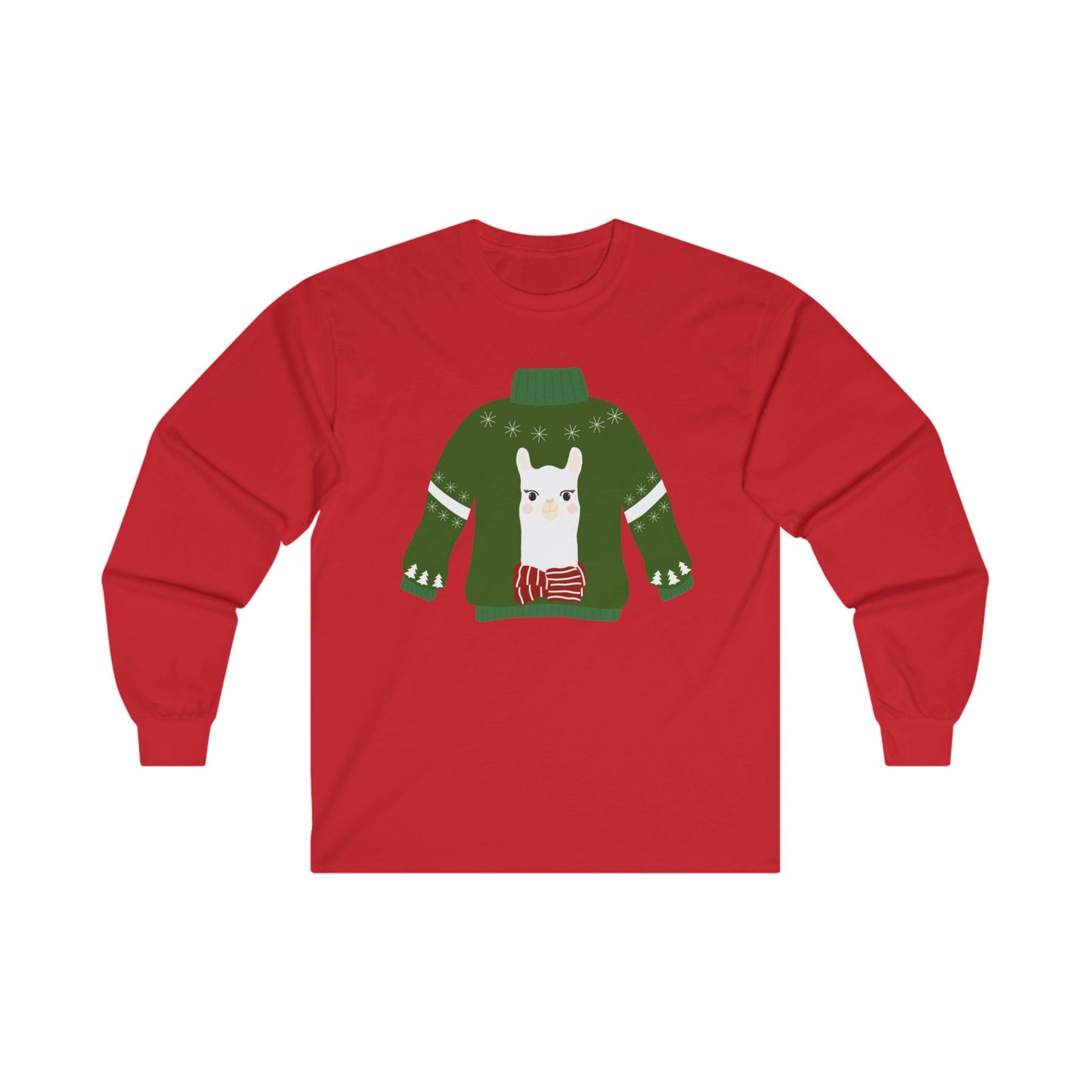 Llama Ugly Sweater Unisex Ultra Cotton Long Sleeve Tee