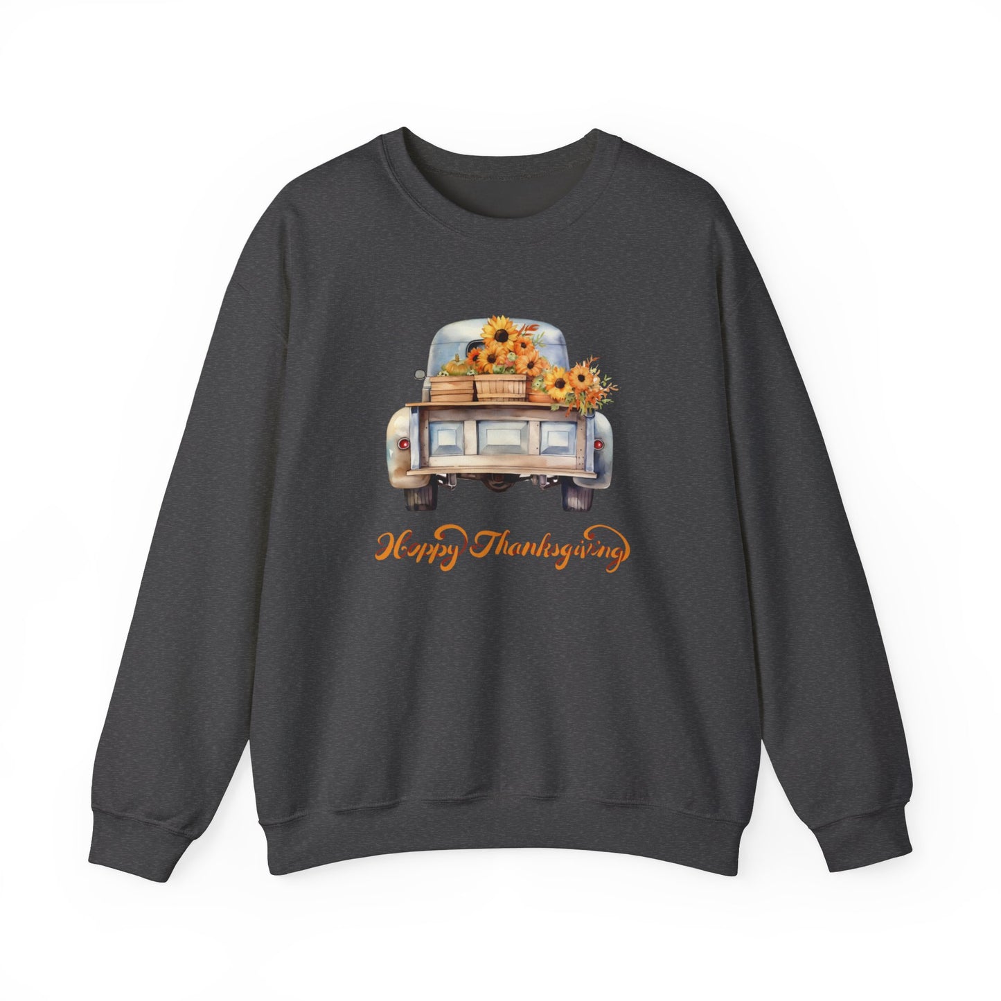 Vintage Truck Thanksgiving Unisex Heavy Blend™ Crewneck Sweatshirt