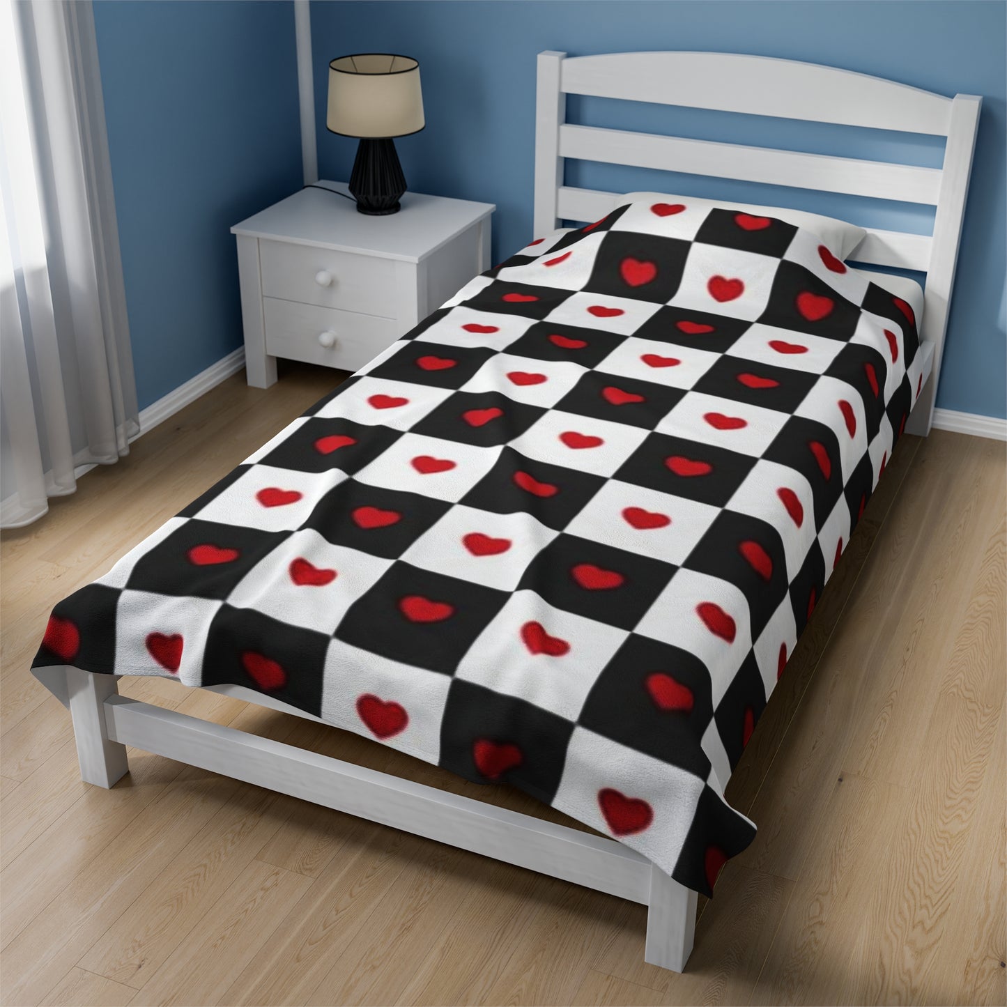 Checkmate Love Valentine Plush Blanket