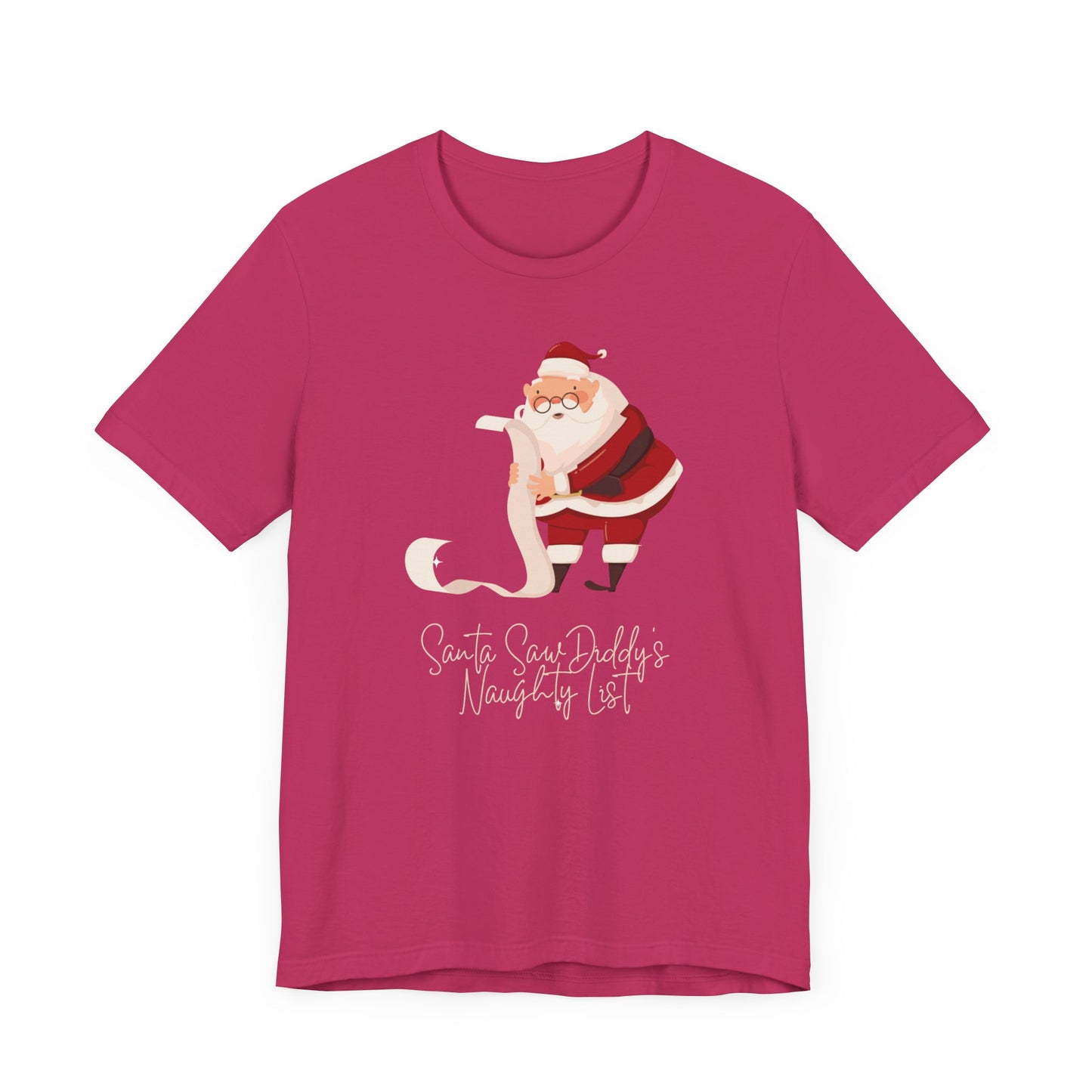 Santa Saw Diddys List Unisex Jersey Short Sleeve Tee