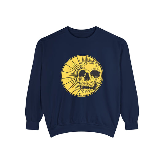 Sonshine Skull Unisex Garment-Dyed Sweatshirt