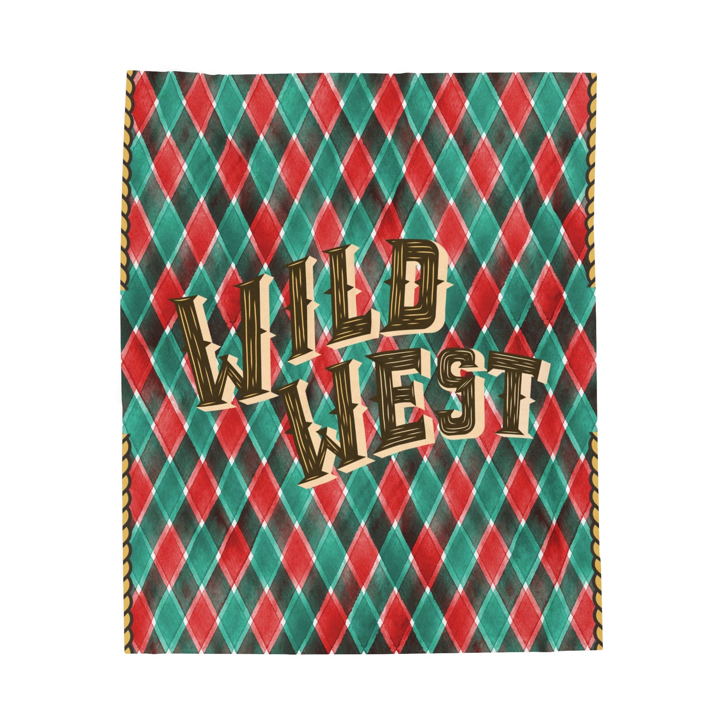 Wild West Velveteen Plush Blanket