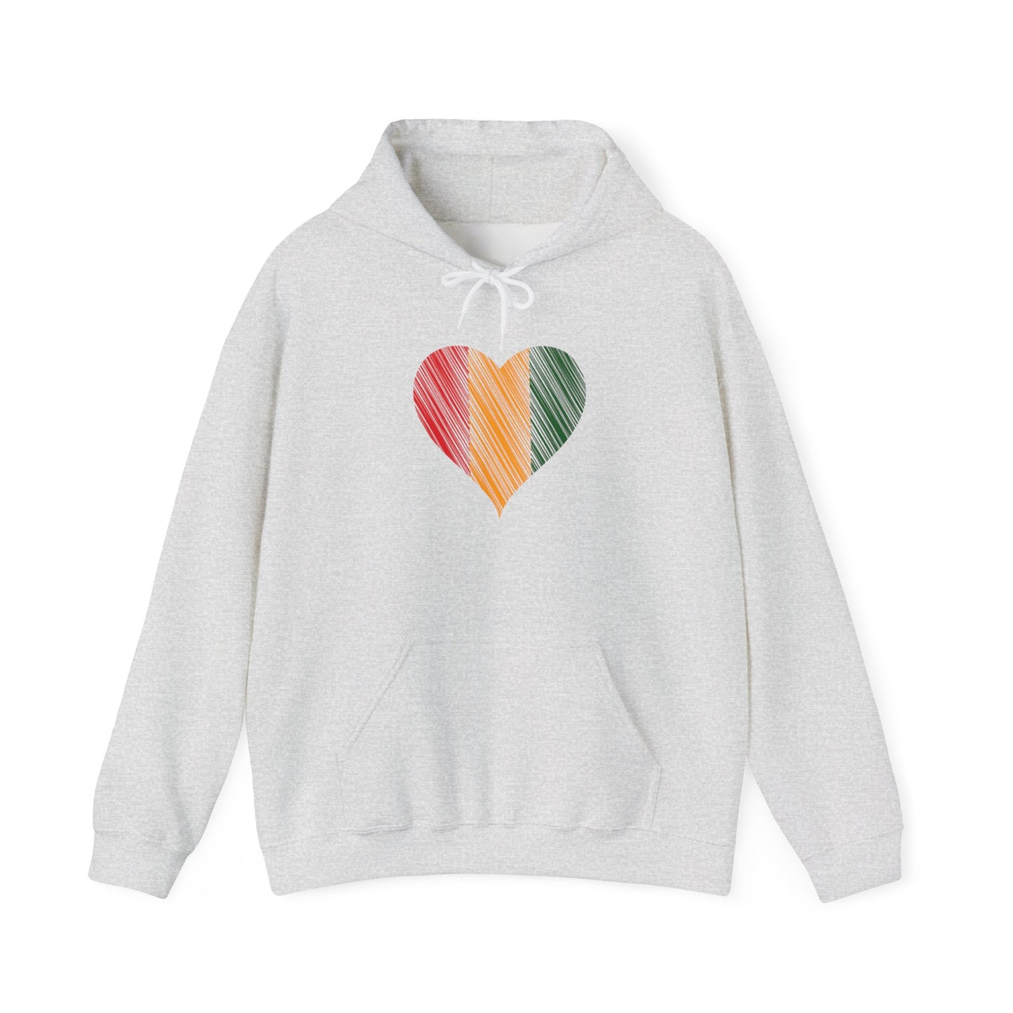 Rasta Heart Unisex Heavy Blend™ Hooded Sweatshirt