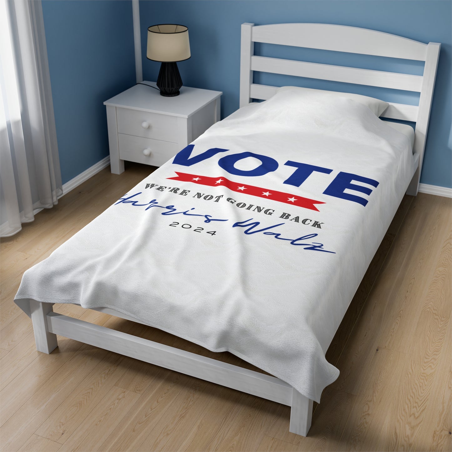 Vote 2024 Velveteen Plush Blanket