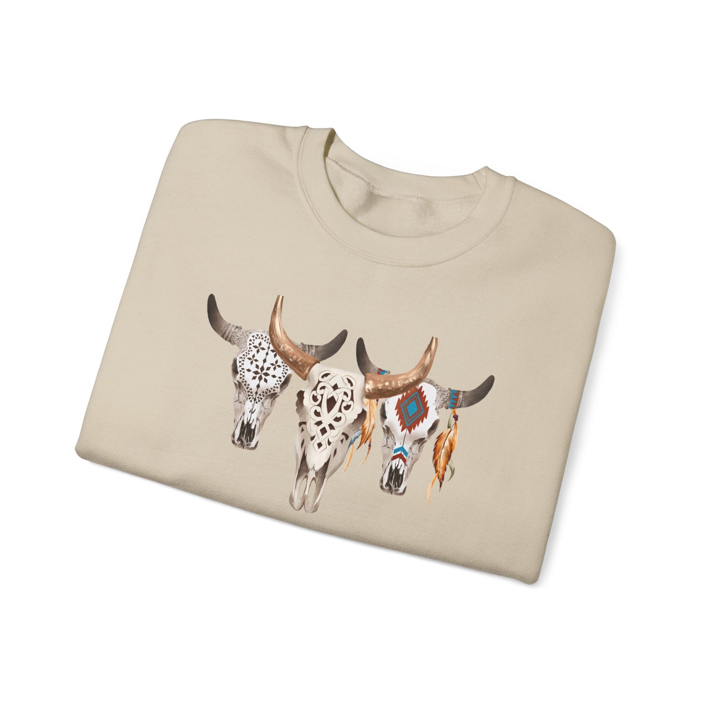 Bull Headed Trio Unisex Heavy Blend™ Crewneck Sweatshirt