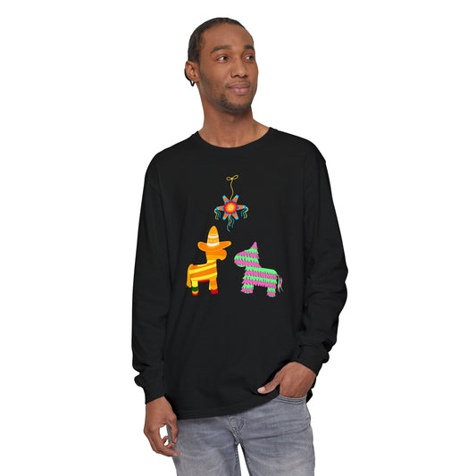 Piñata Donkeys Unisex Garment-dyed Long Sleeve T-Shirt