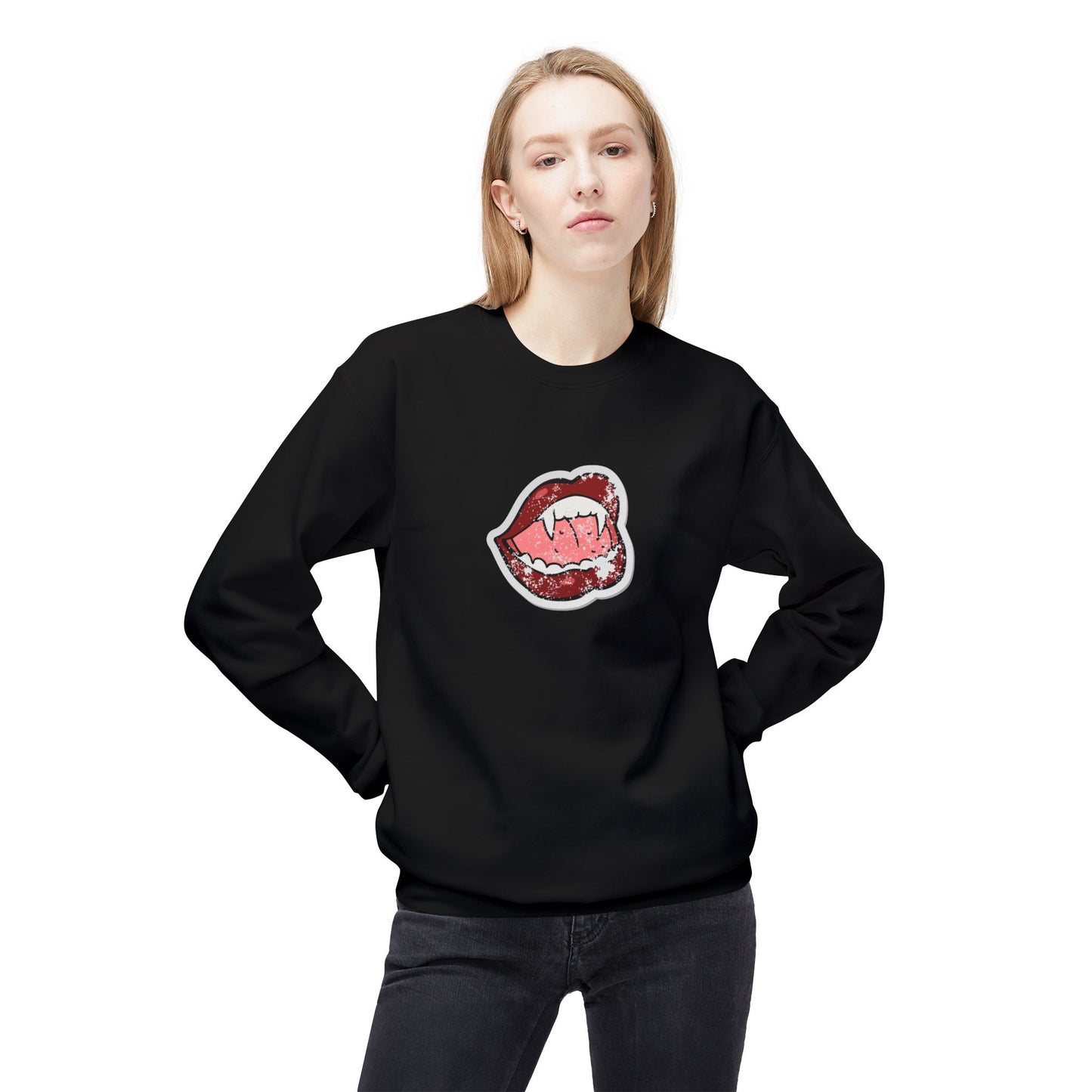 Stone Cold Bite Unisex Midweight Softstyle Fleece Crewneck Sweatshirt