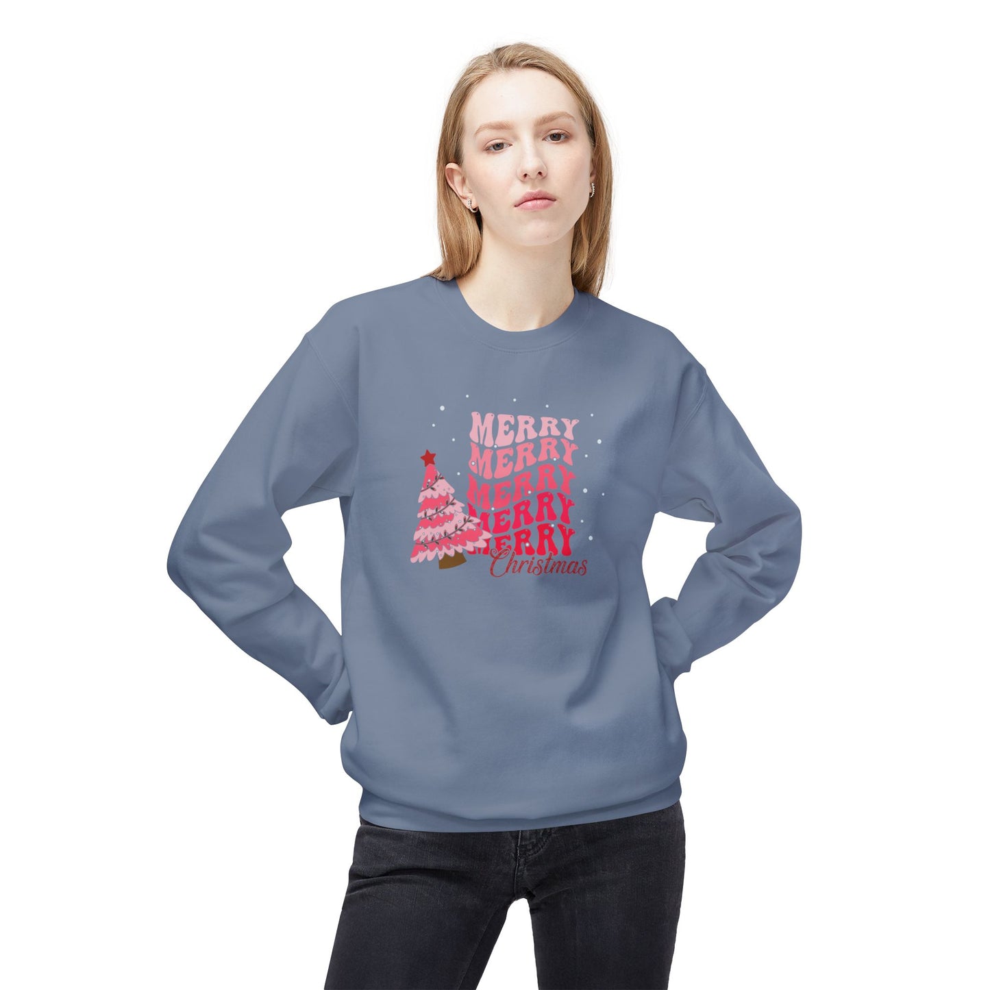 Merry Merry Merry Merry Unisex Midweight Softstyle Fleece Crewneck Sweatshirt