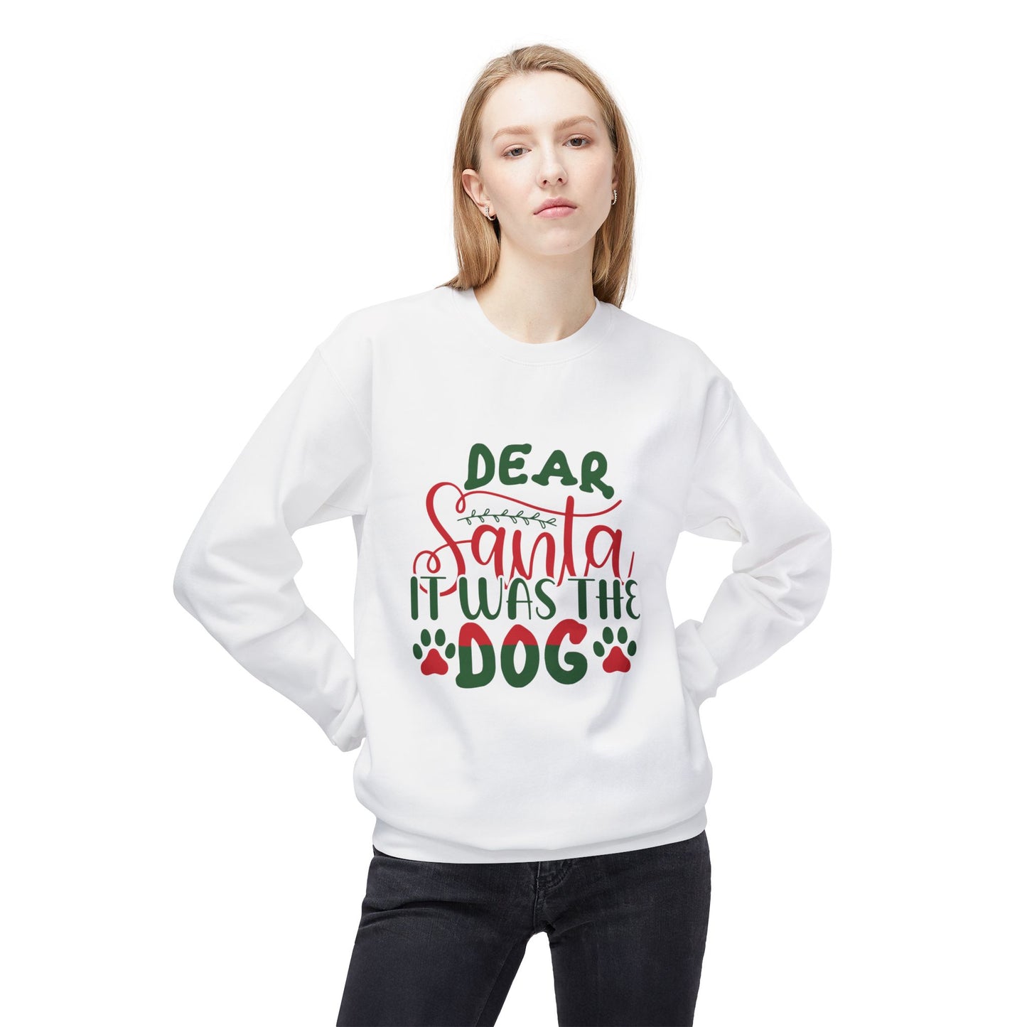 Dear Santa Unisex Midweight Softstyle Fleece Crewneck Sweatshirt