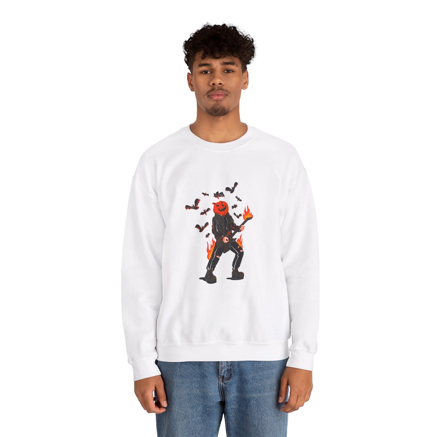 Flaming J Unisex Heavy Blend™ Crewneck Sweatshirt