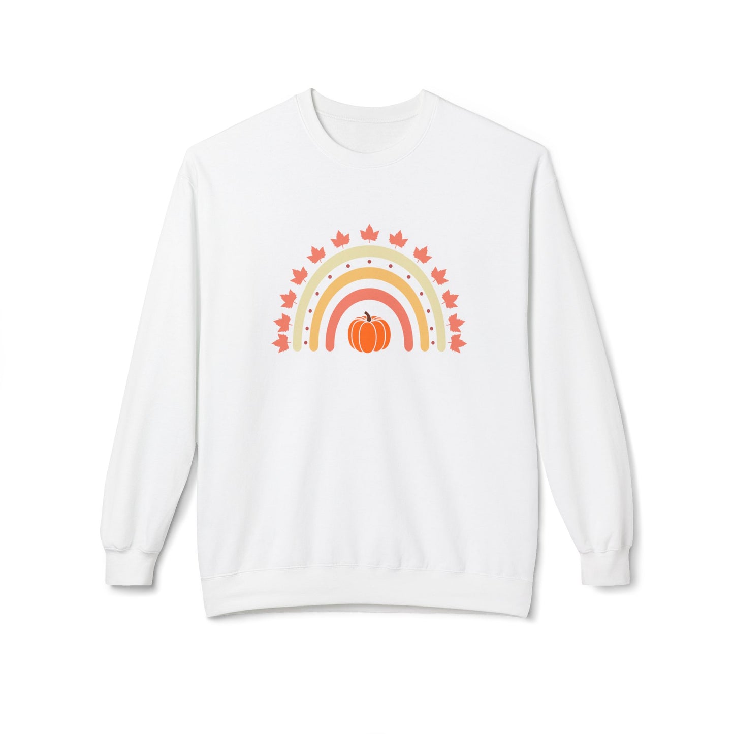 Rainbow Thanksgiving Unisex Midweight Softstyle Fleece Crewneck Sweatshirt