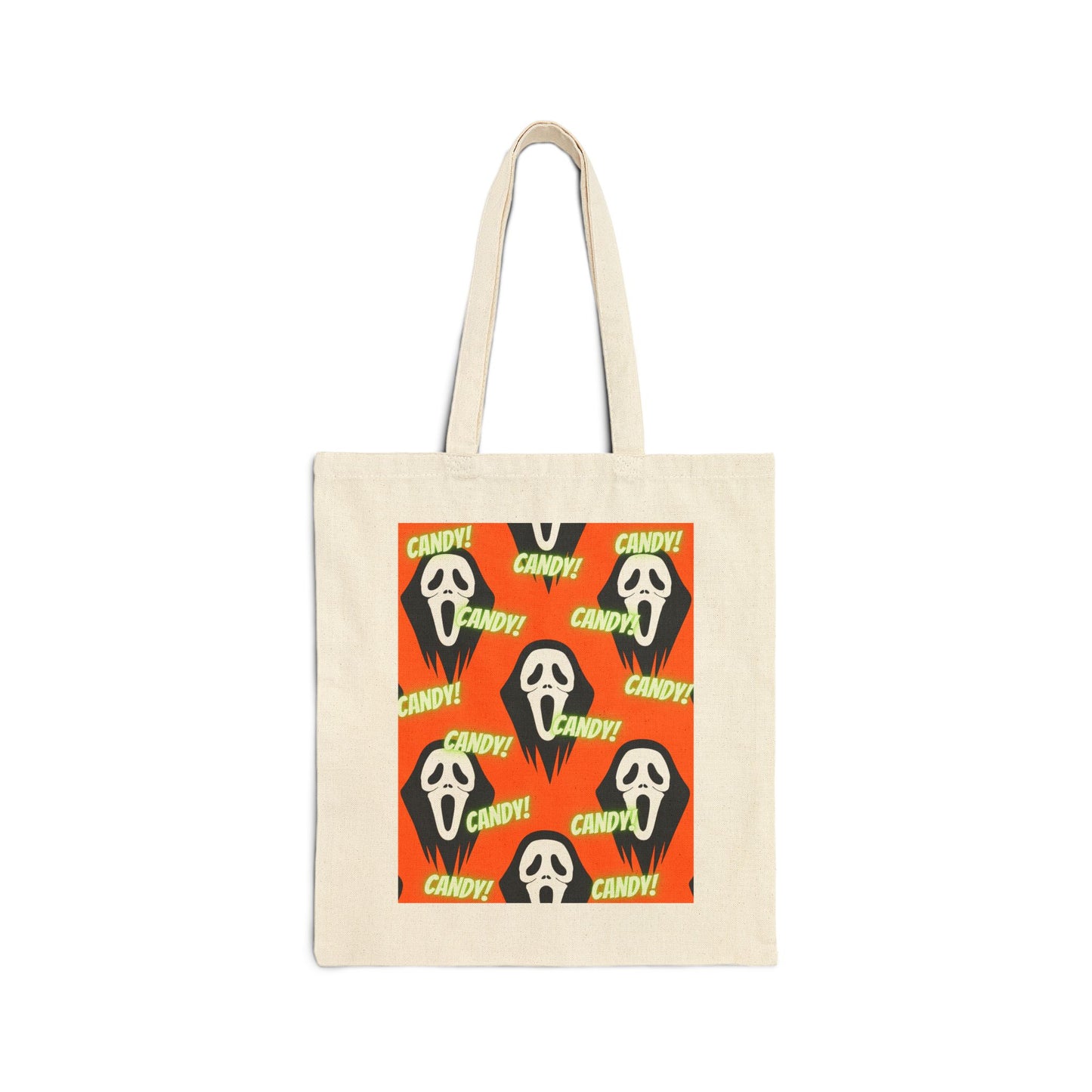 Scream for Candy Trick or Treat Cotton Canvas Tote Bag