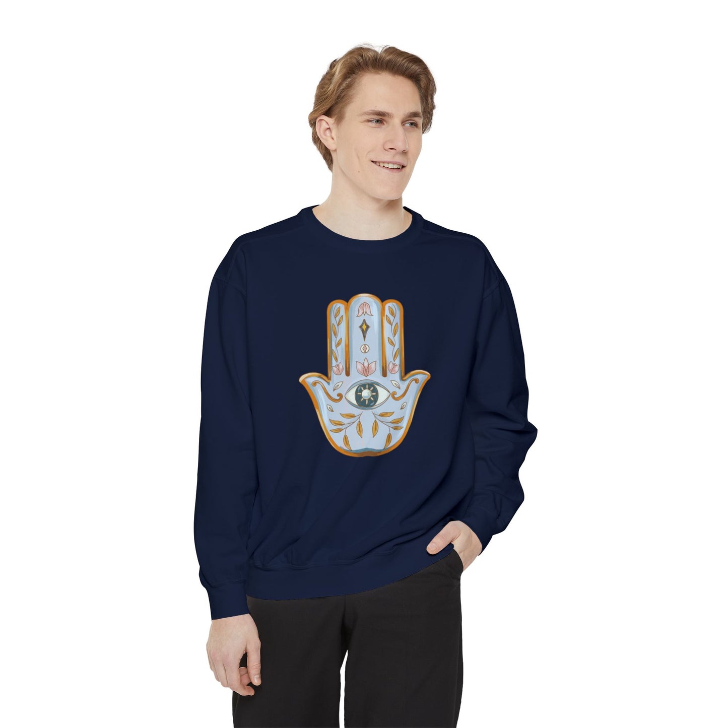 Hamsa Unisex Garment-Dyed Sweatshirt