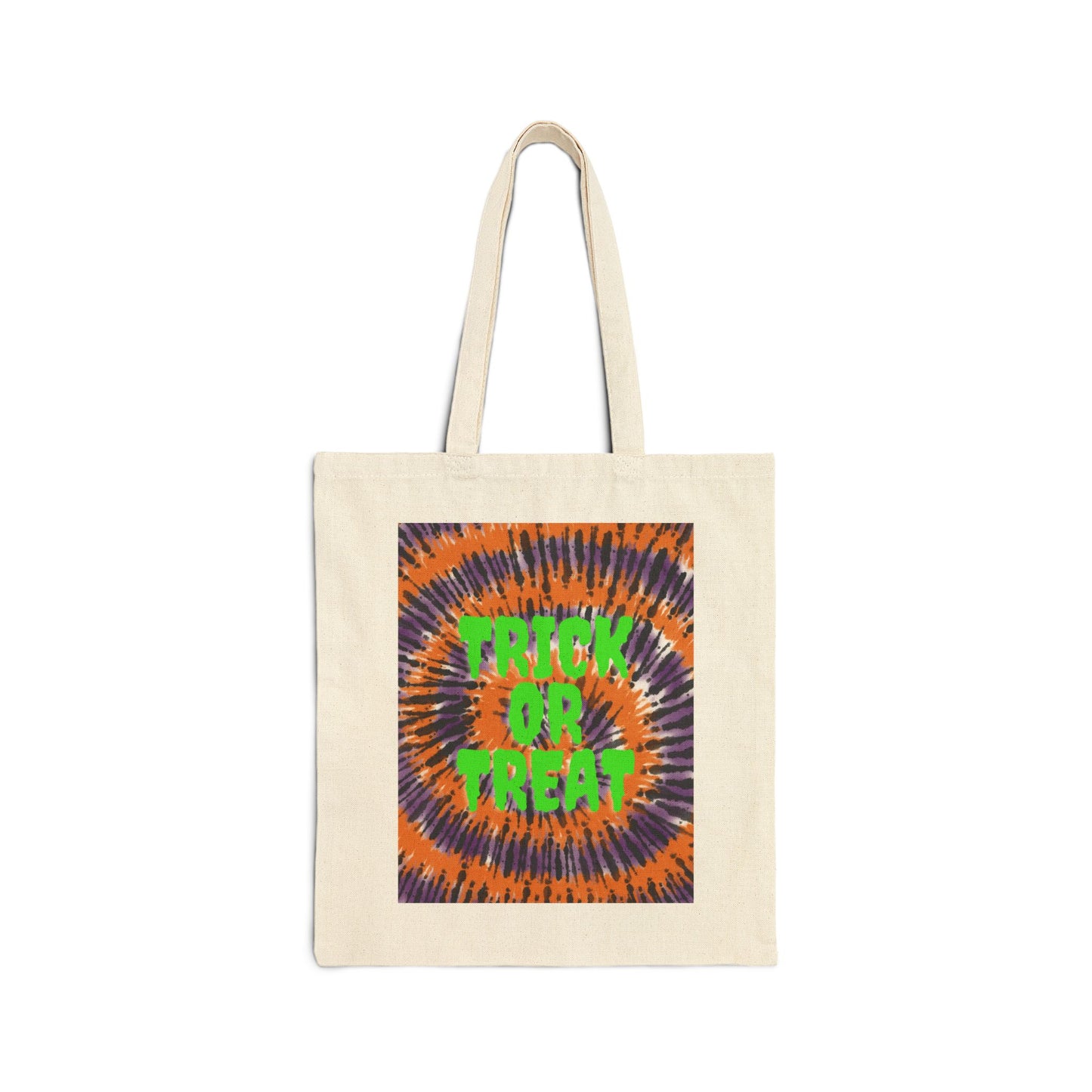 Trippy Trick or Treat Cotton Canvas Tote Bag