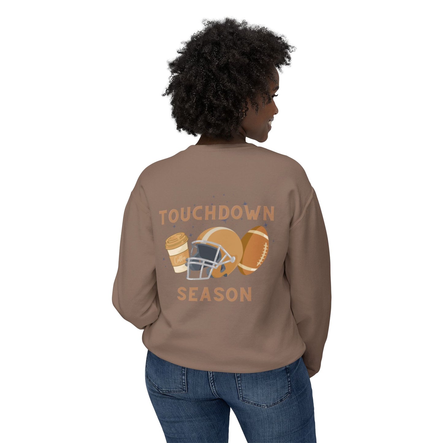 Touchdown Season Football Unisex Lightweight Crewneck Sweatshirt