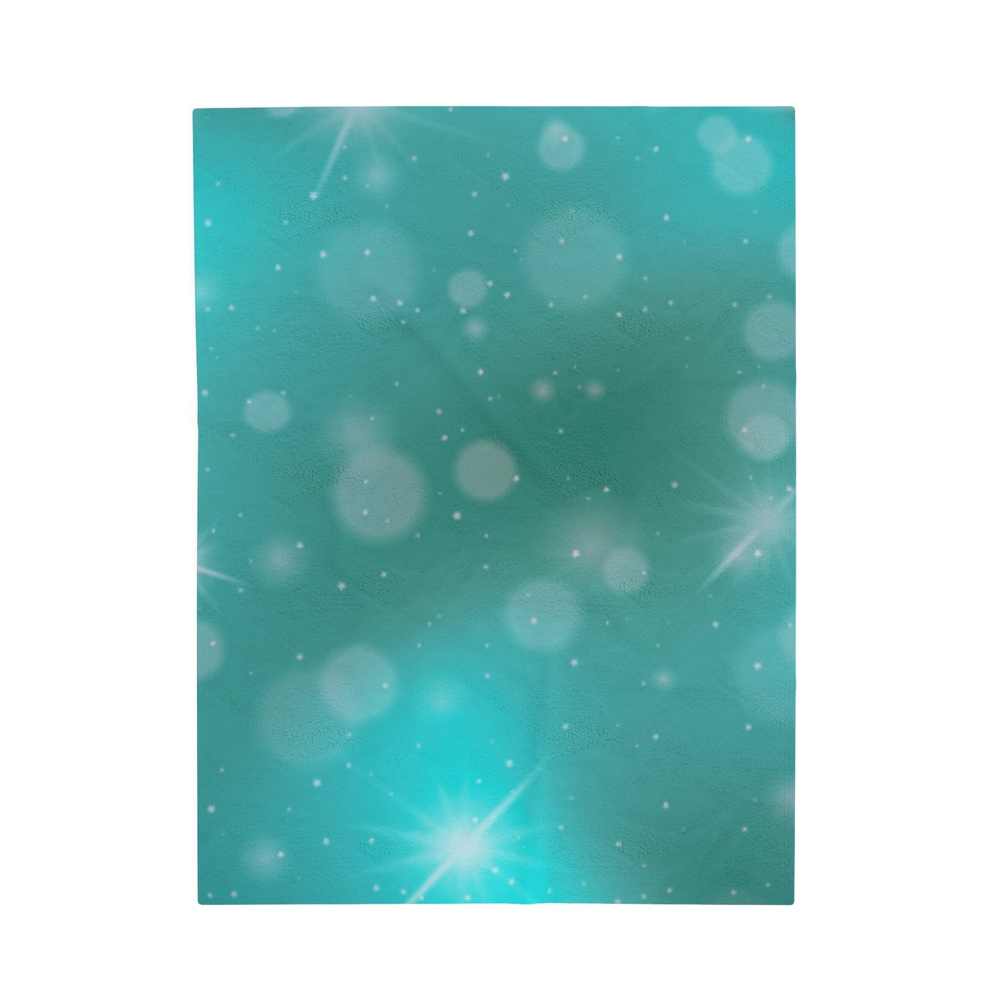 Turquoise Glimmer Velveteen Plush Blanket