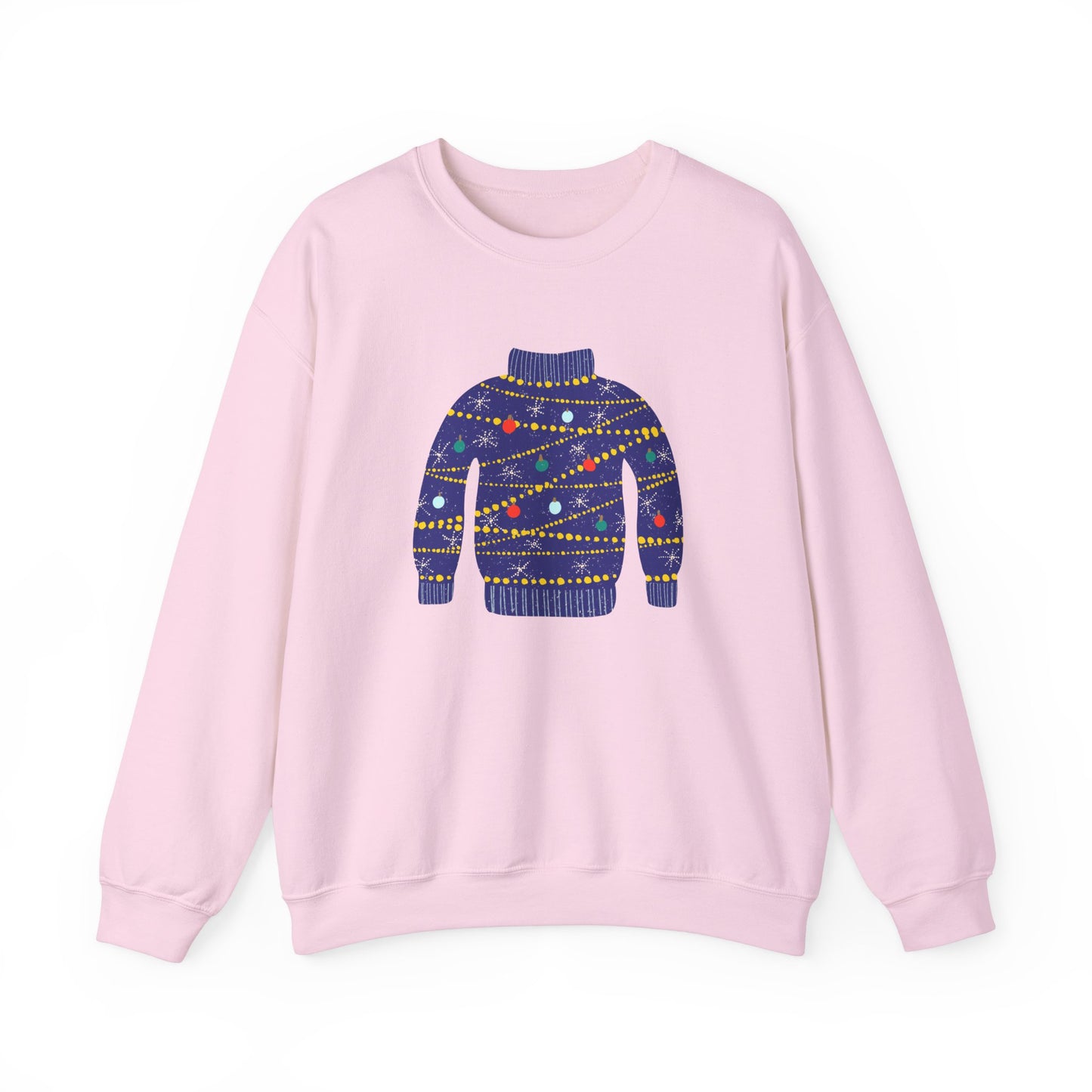 Ugly Blue Christmas Sweater Unisex Heavy Blend™ Crewneck Sweatshirt