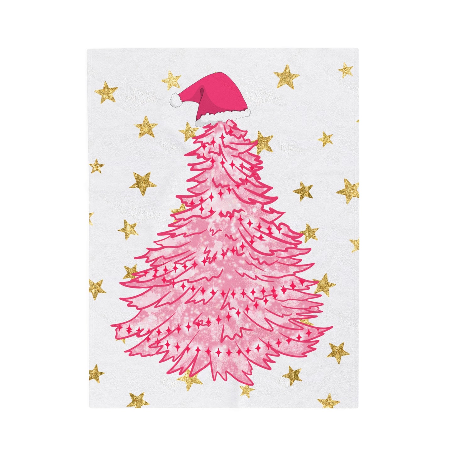 Pink Tree Velveteen Plush Blanket