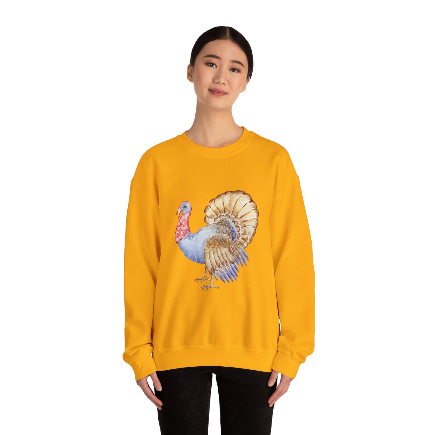 Watercolor Turkey Unisex Heavy Blend™ Crewneck Sweatshirt